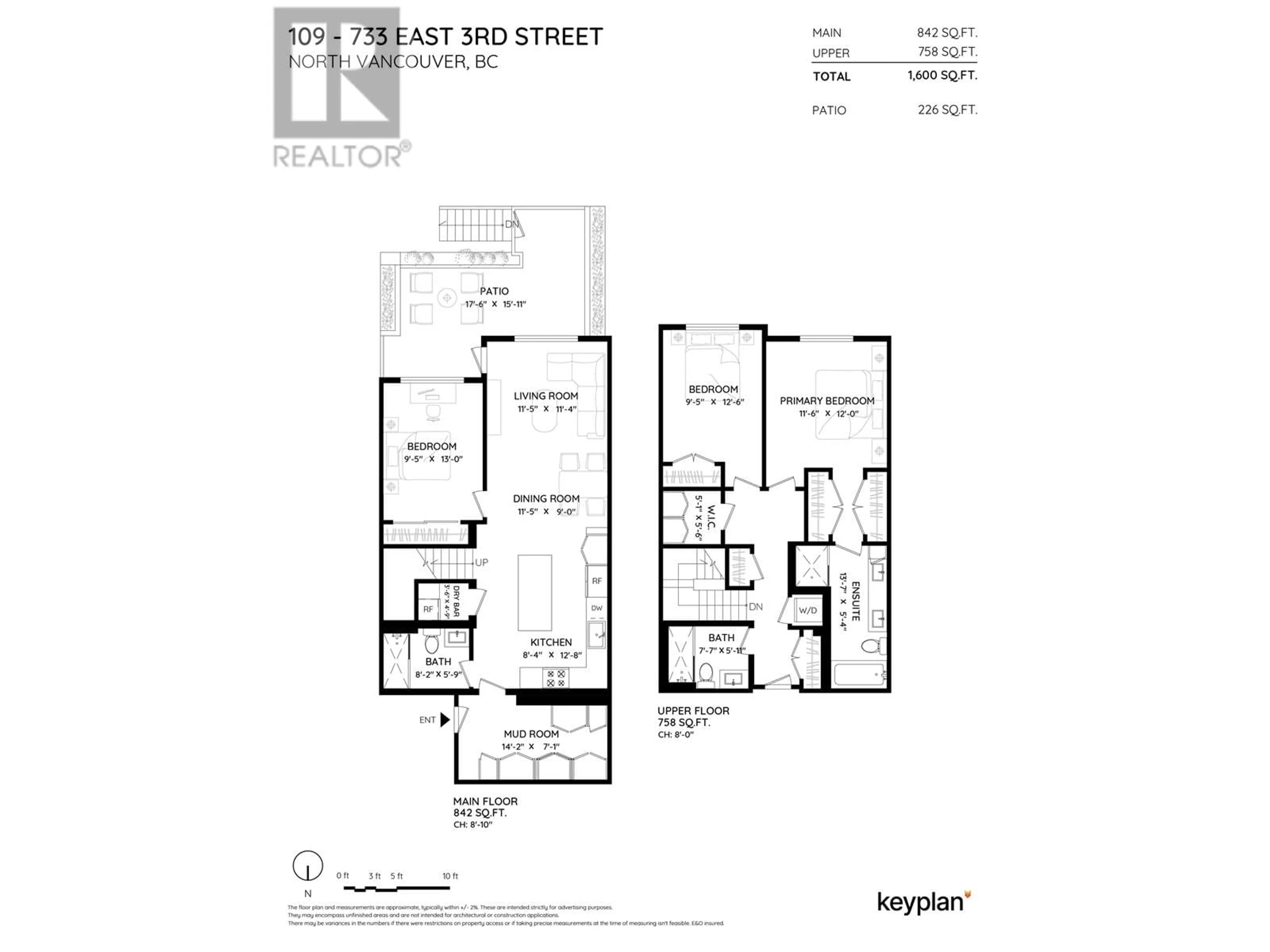 Floor plan for 109 - 733 3RD STREET, North Vancouver British Columbia V7L1G8