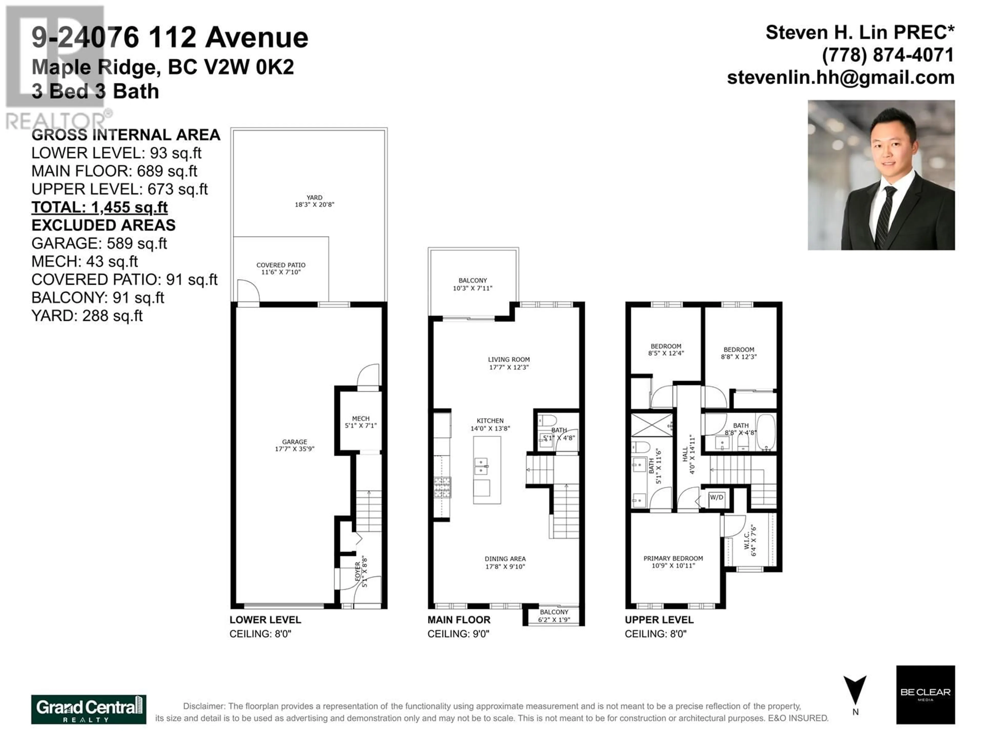 Floor plan for 9 - 24076 112 AVENUE, Maple Ridge British Columbia V2W0K2