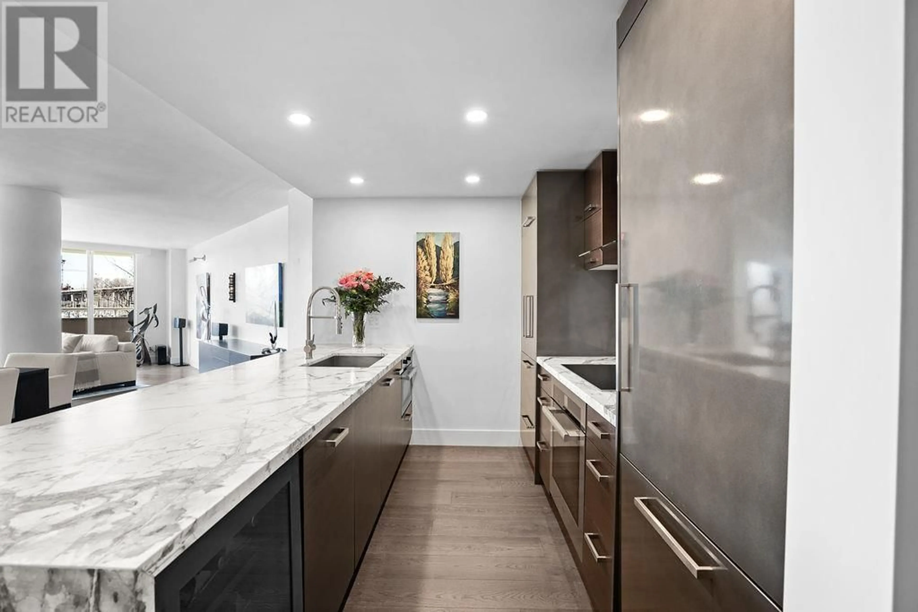 Contemporary kitchen, ceramic/tile floor for 202 - 1600 HOWE STREET, Vancouver British Columbia V6Z2L9