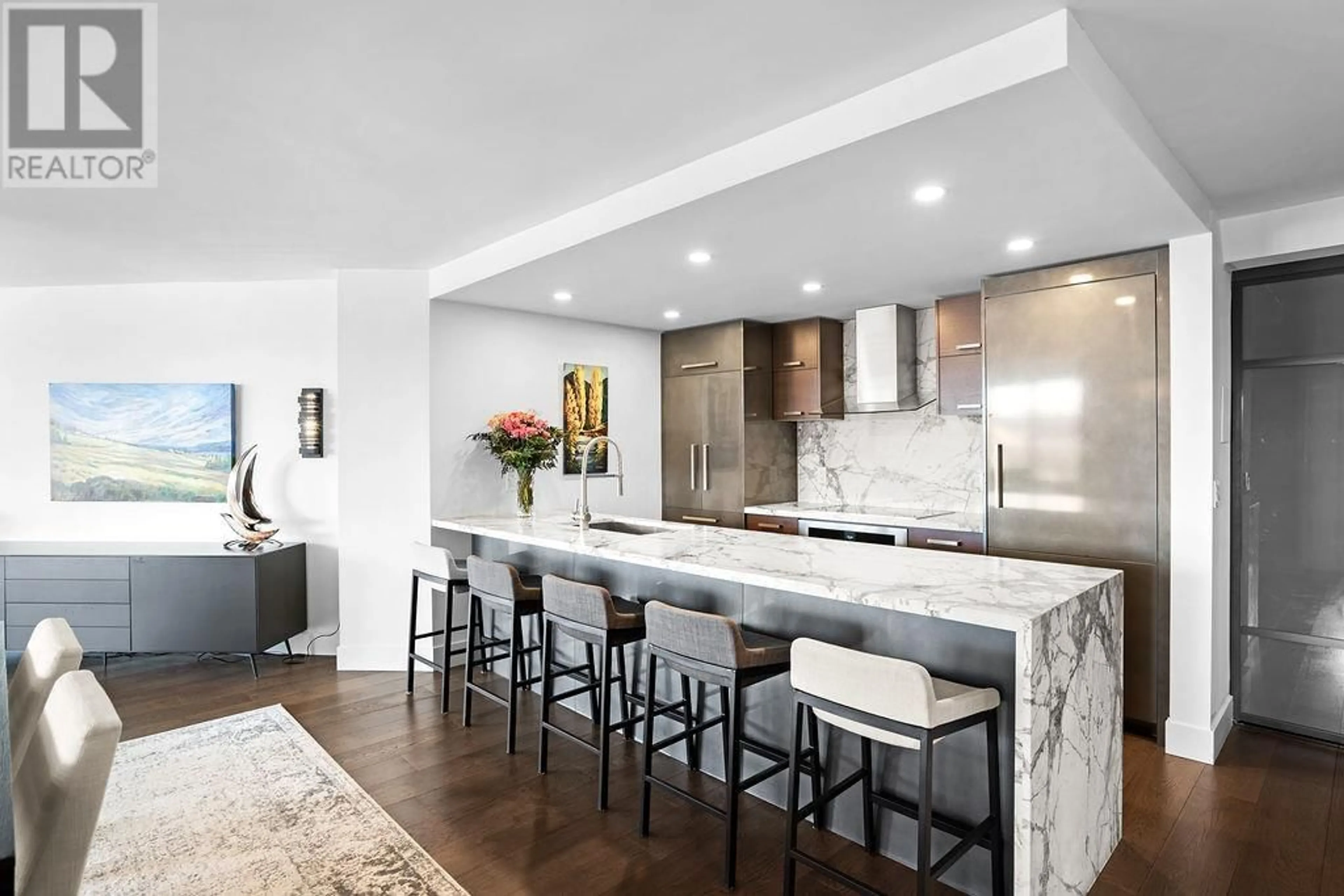 Contemporary kitchen, ceramic/tile floor for 202 - 1600 HOWE STREET, Vancouver British Columbia V6Z2L9