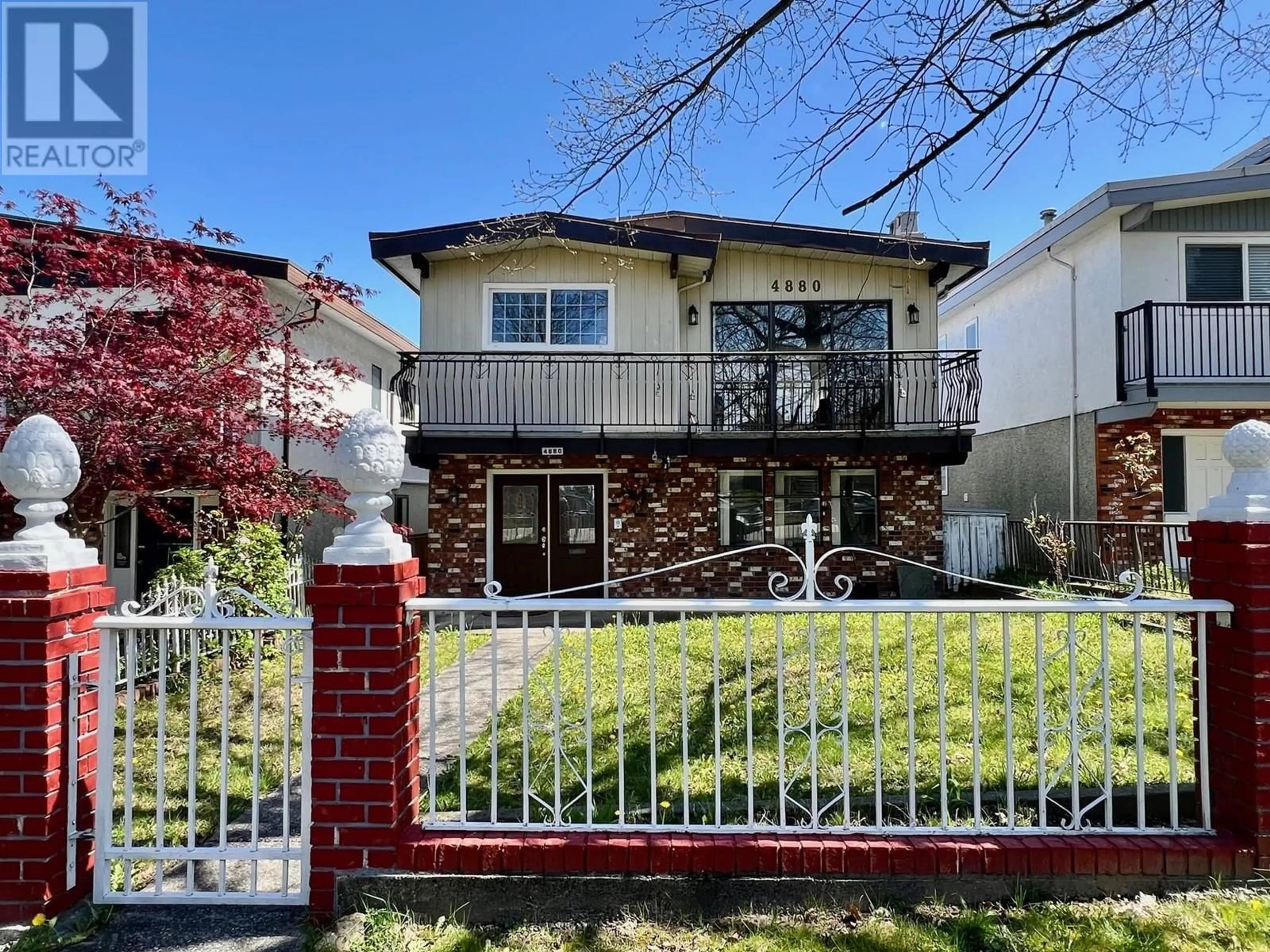Home with brick exterior material, street for 4880 FLEMING STREET, Vancouver British Columbia V5N3W8