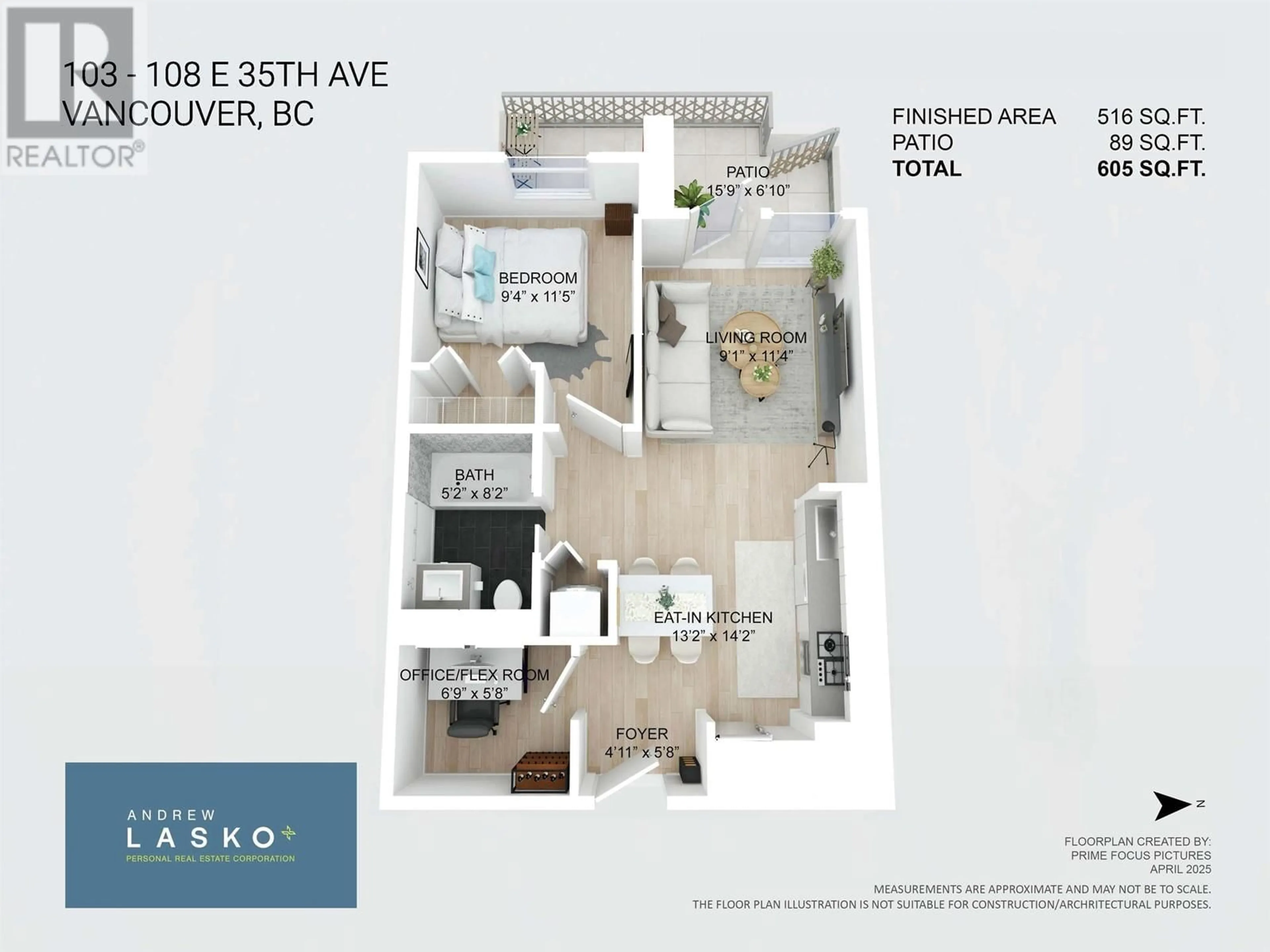 Floor plan for 103 - 108 35TH AVENUE, Vancouver British Columbia V5W1A6