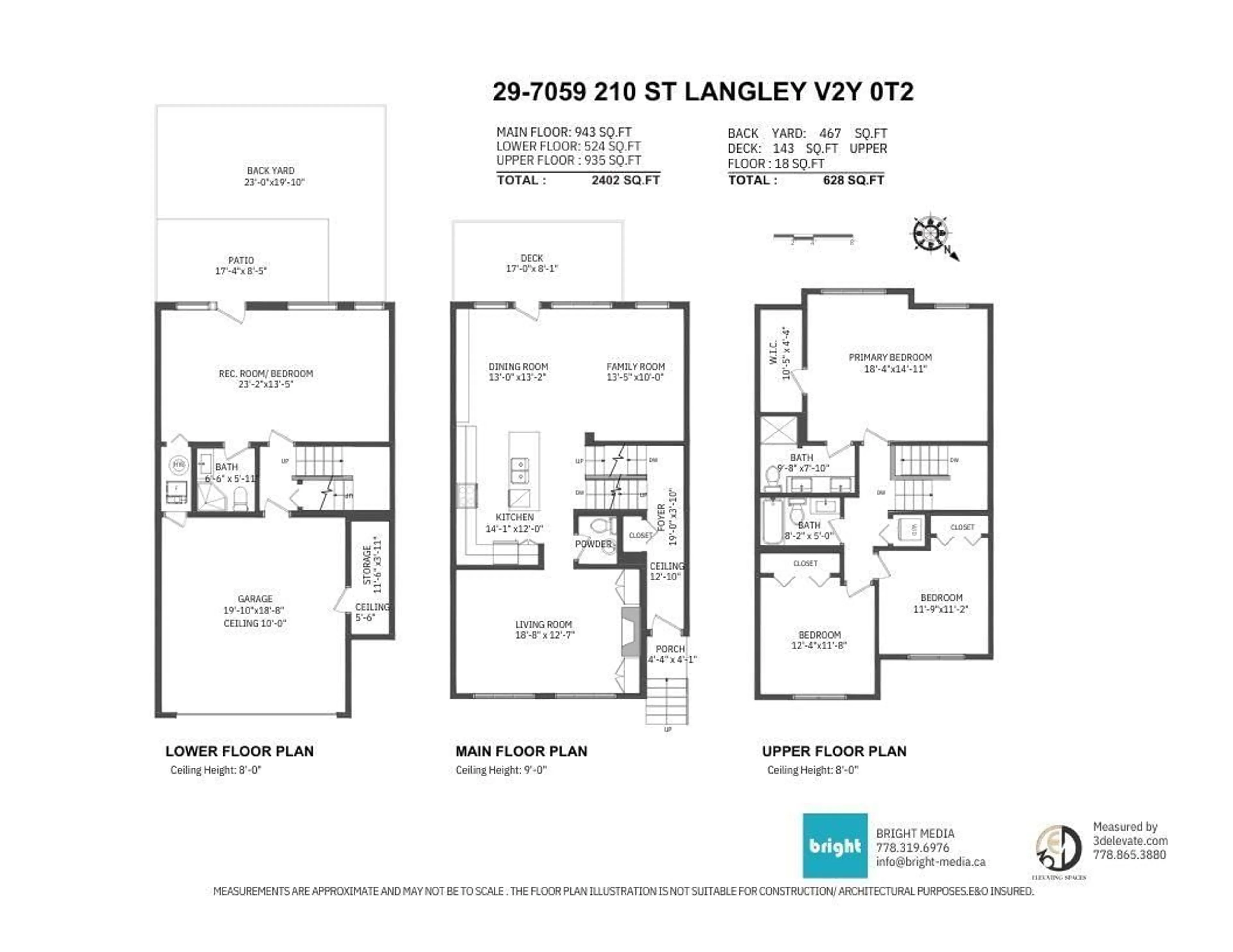 Floor plan for 29 - 7059 210, Langley British Columbia V2Y0T2