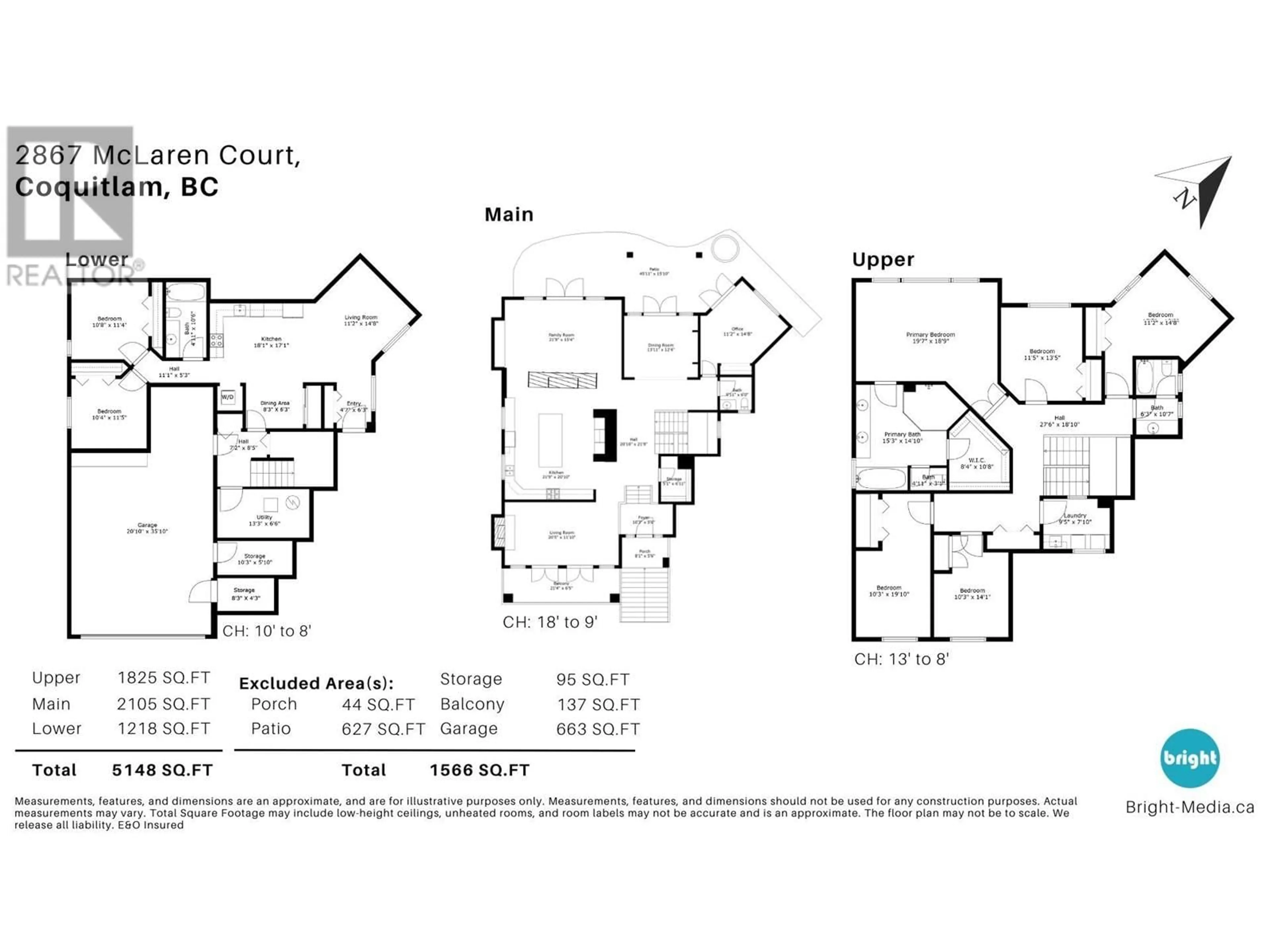 Floor plan for 2867 MCLAREN COURT, Coquitlam British Columbia V3B8G2