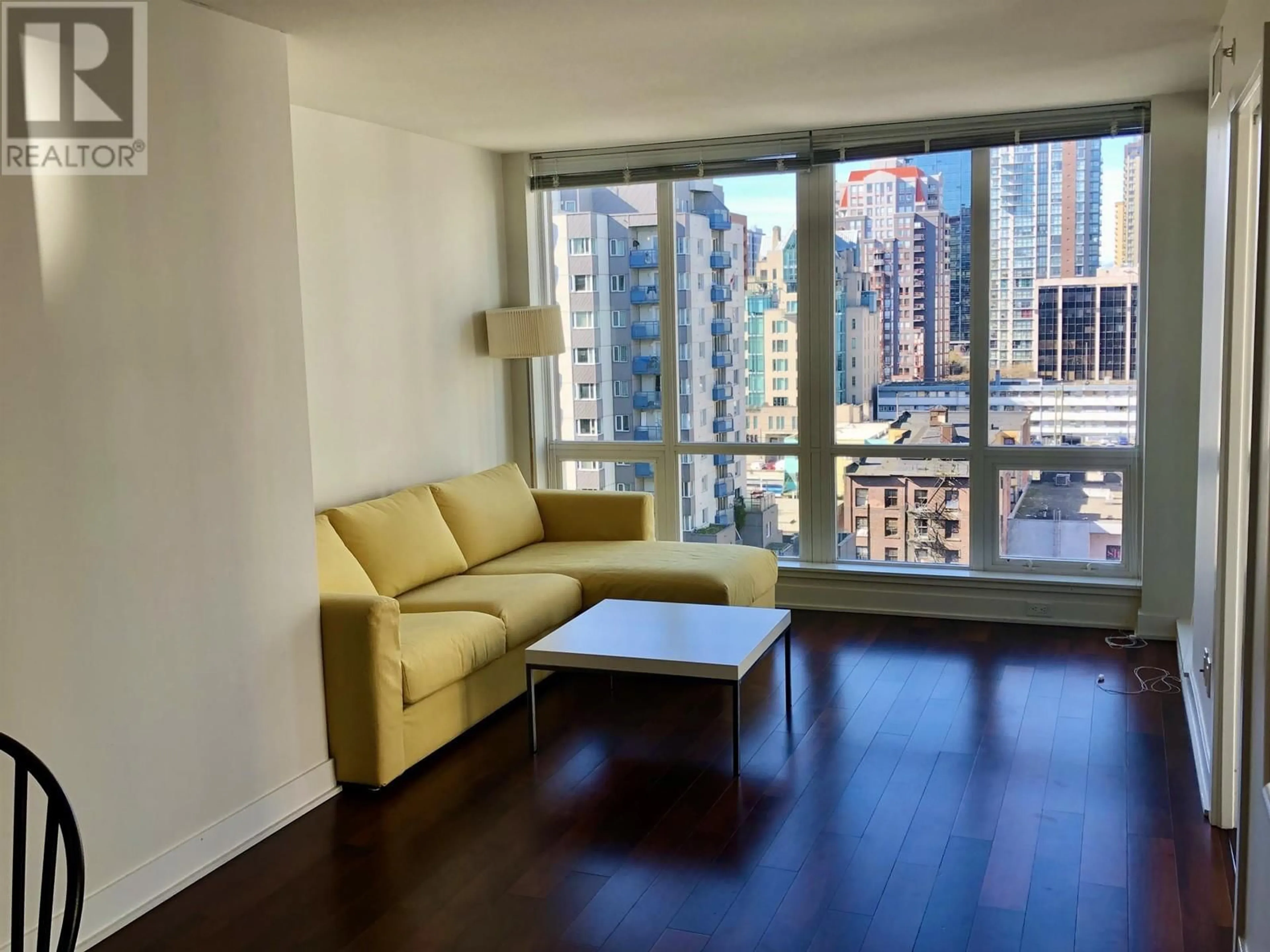 Living room with furniture, wood/laminate floor for 1705 - 1055 RICHARDS STREET, Vancouver British Columbia V6B0C2