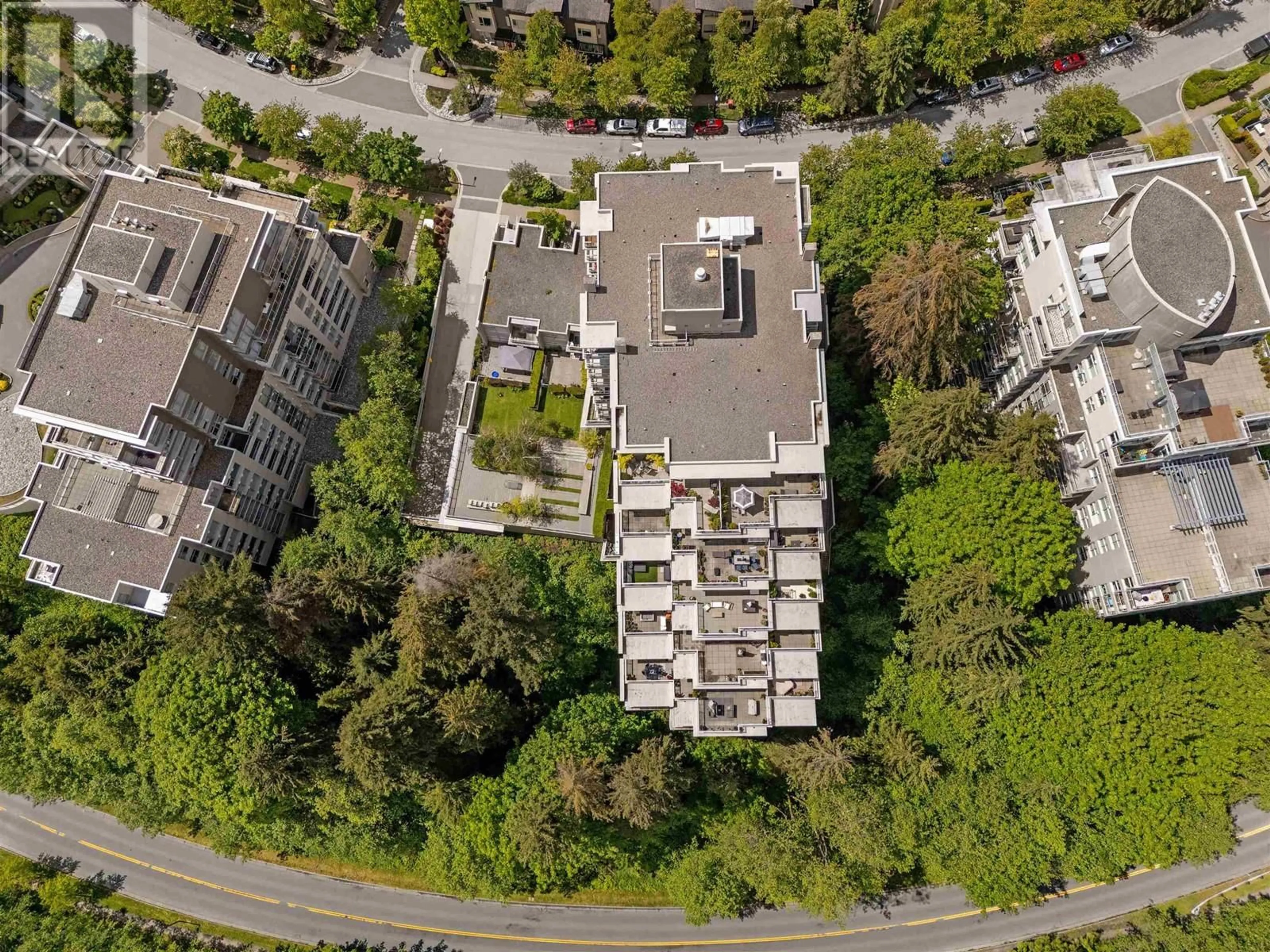 A pic from outside/outdoor area/front of a property/back of a property/a pic from drone, unknown for 1206 - 9266 UNIVERSITY CRESCENT, Burnaby British Columbia V5A4Z1