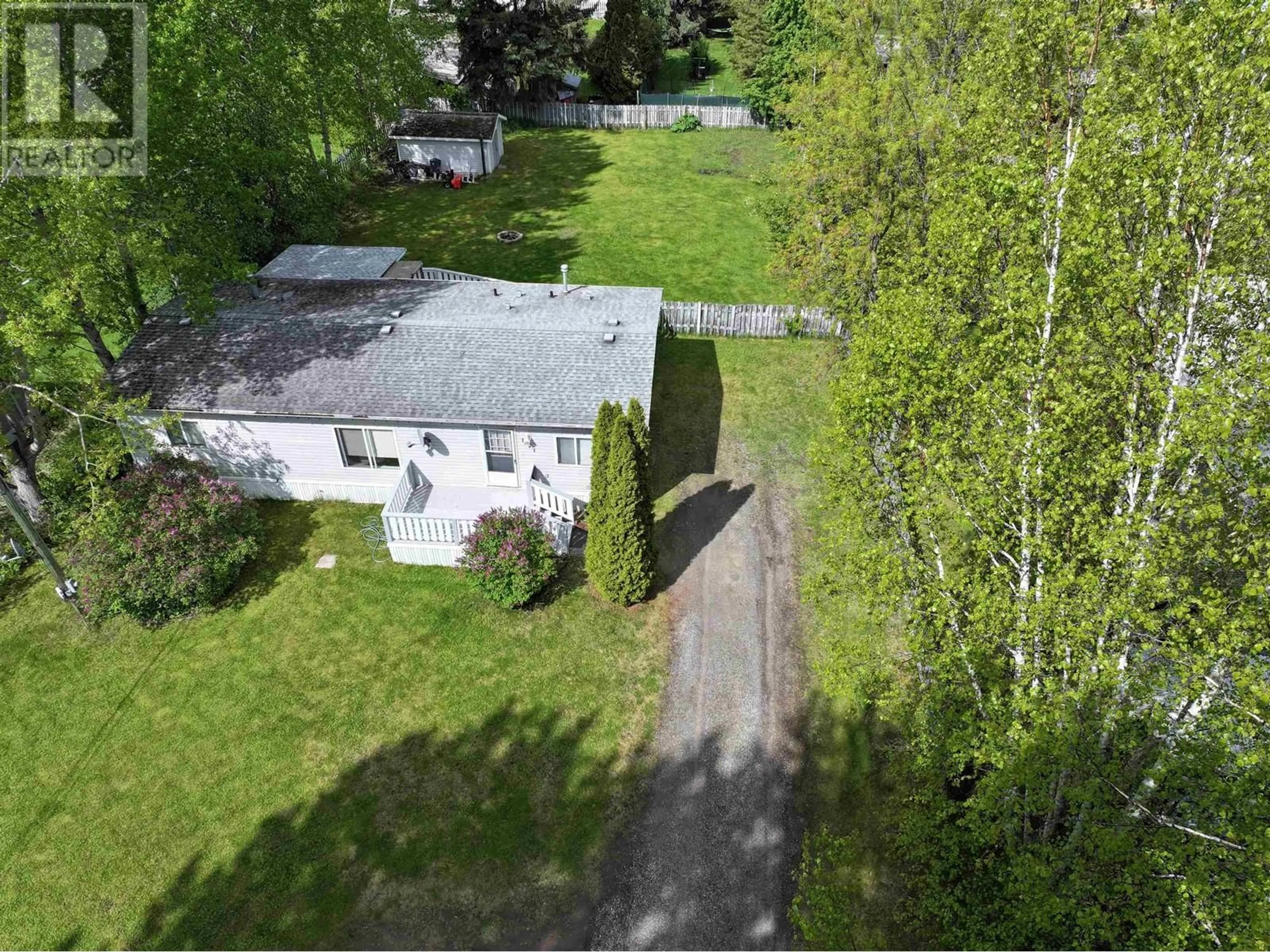A pic from outside/outdoor area/front of a property/back of a property/a pic from drone, street for 1321 BASS ROAD, Quesnel British Columbia V2J3W6