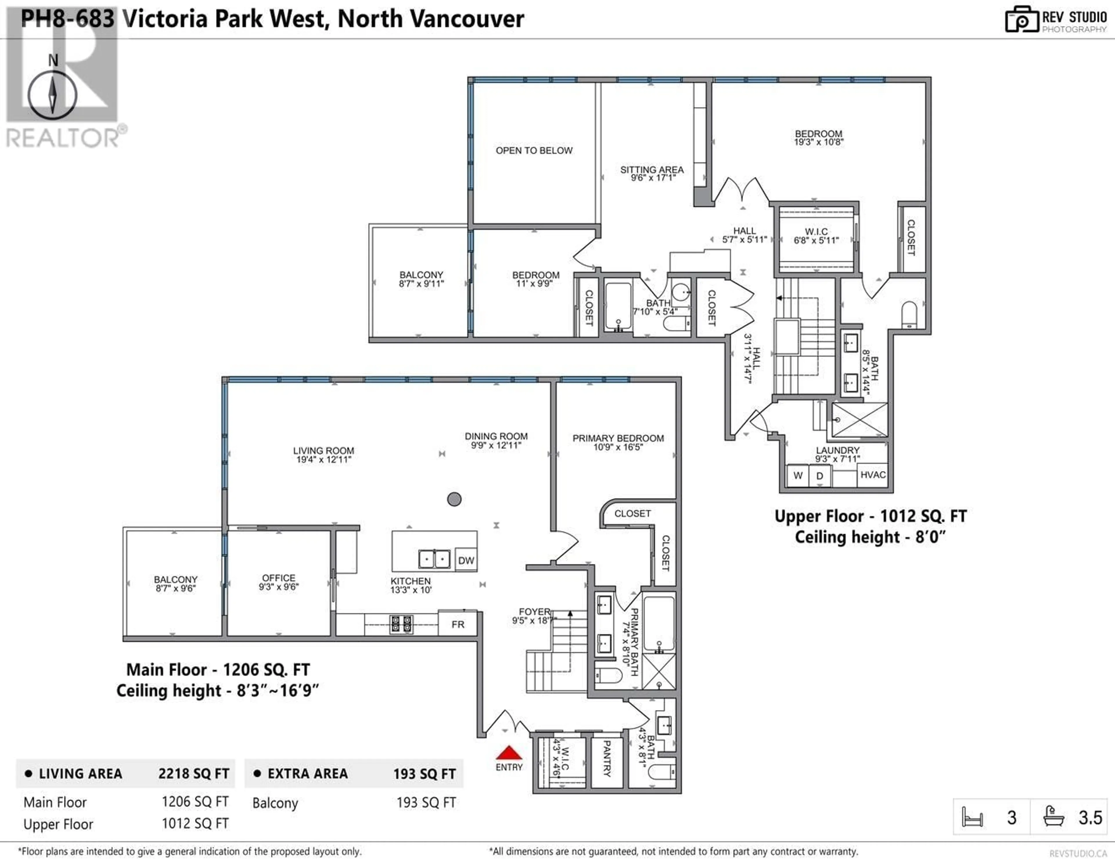 Floor plan for PH8 - 683 VICTORIA PARK, North Vancouver British Columbia V7M0A2