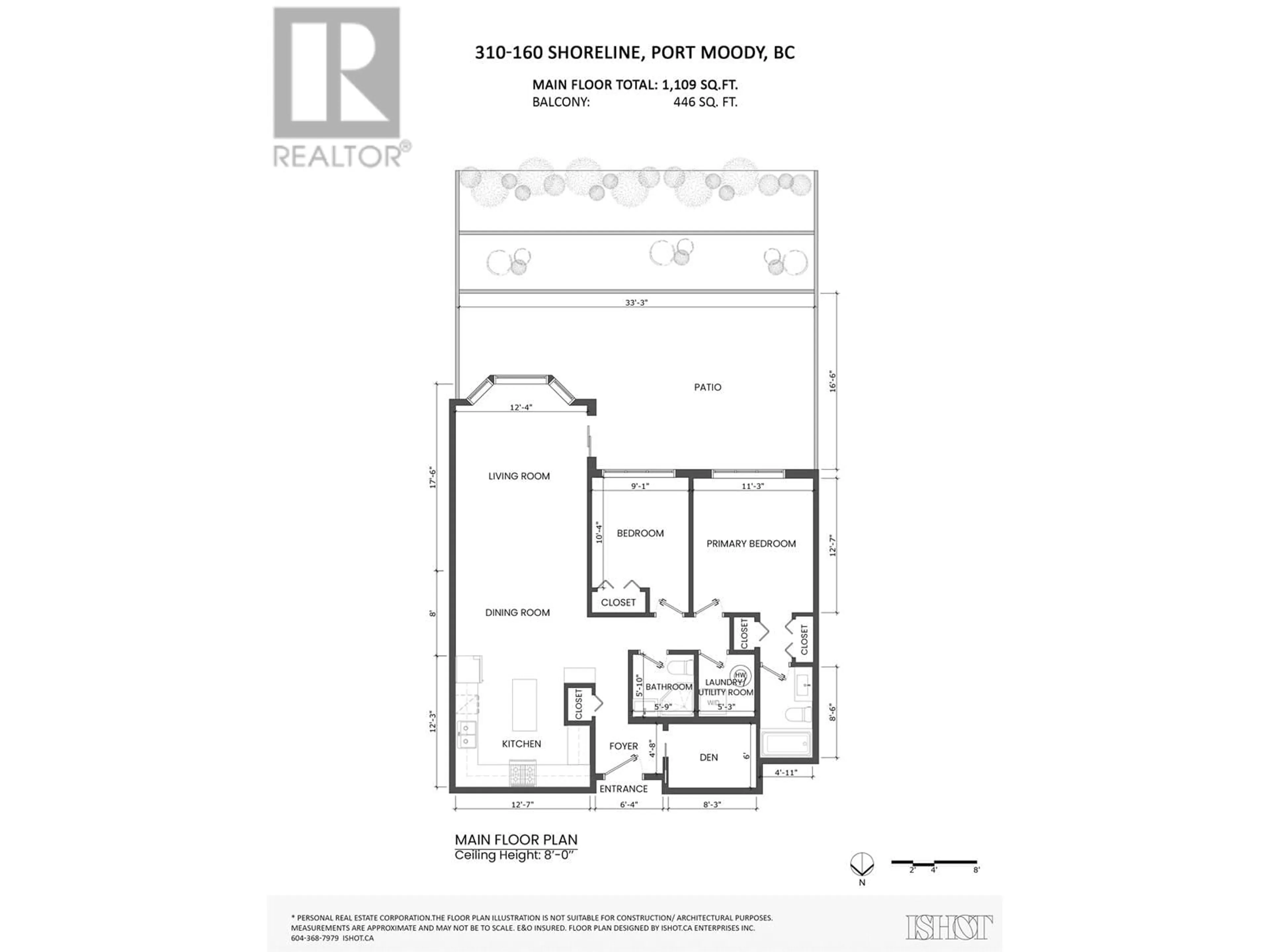 Floor plan for 310 - 160 SHORELINE CIRCLE, Port Moody British Columbia V3H0B2