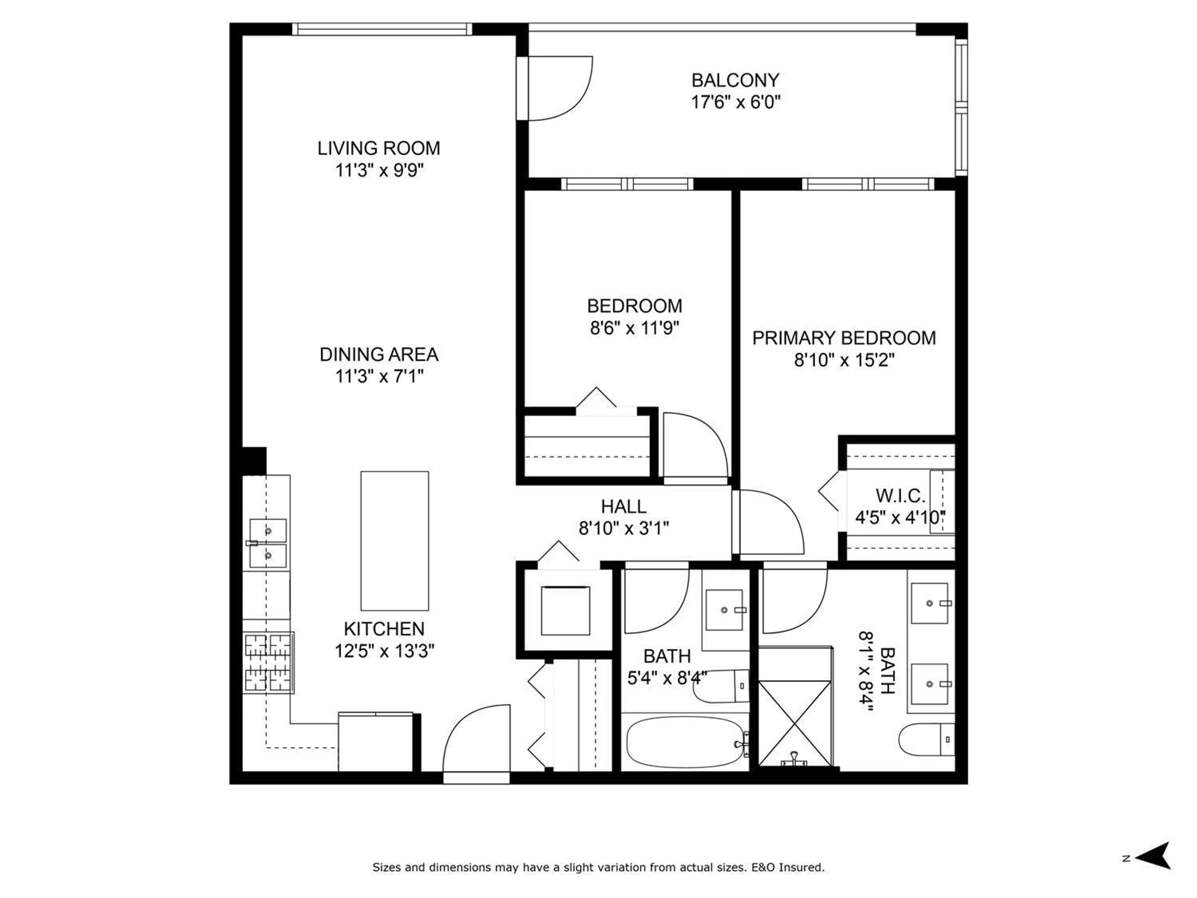 Floor plan for C614 - 8150 207, Langley British Columbia V2Y4J4