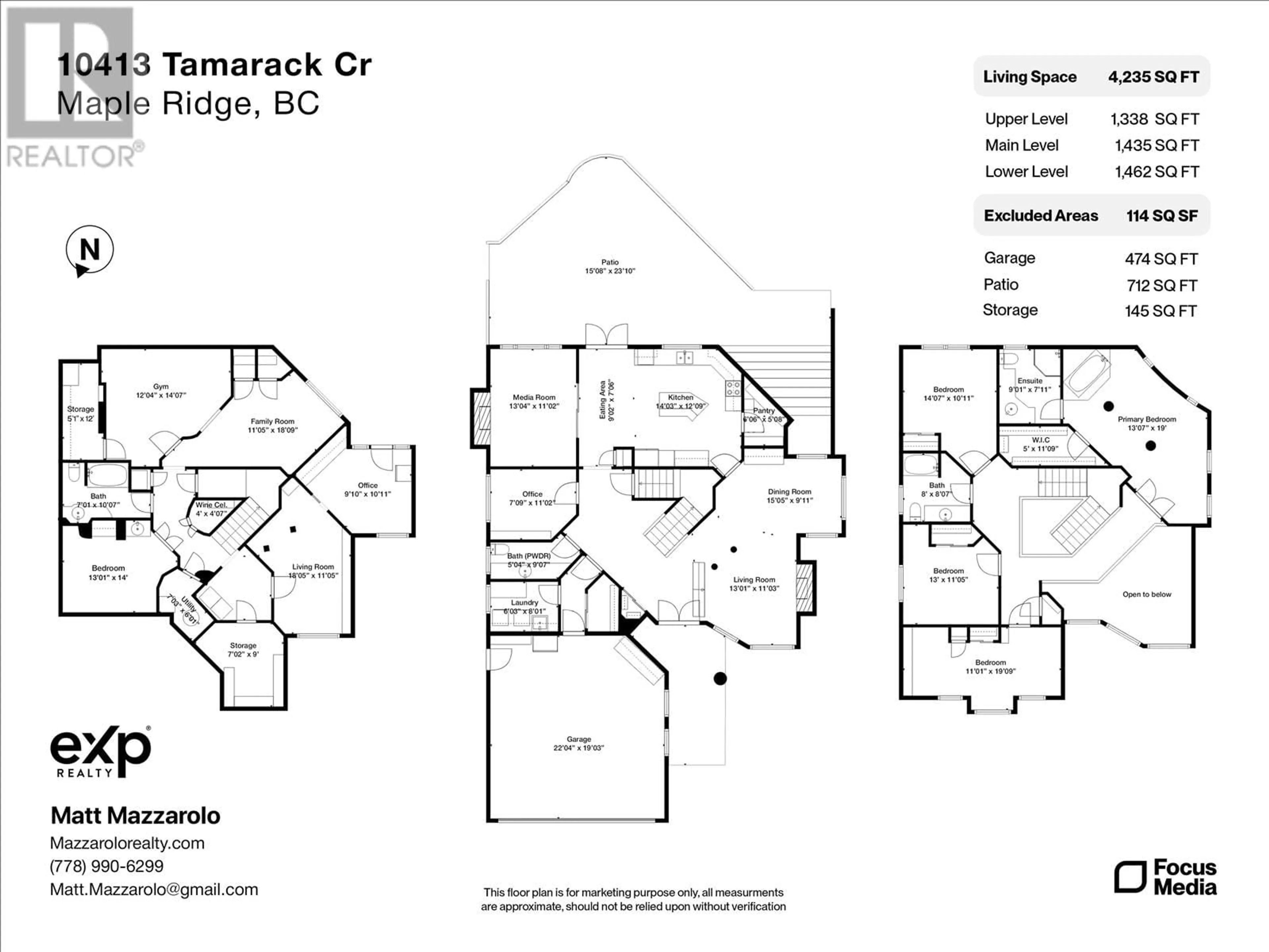 Floor plan for 10413 TAMARACK CRESCENT, Maple Ridge British Columbia V2W1B3