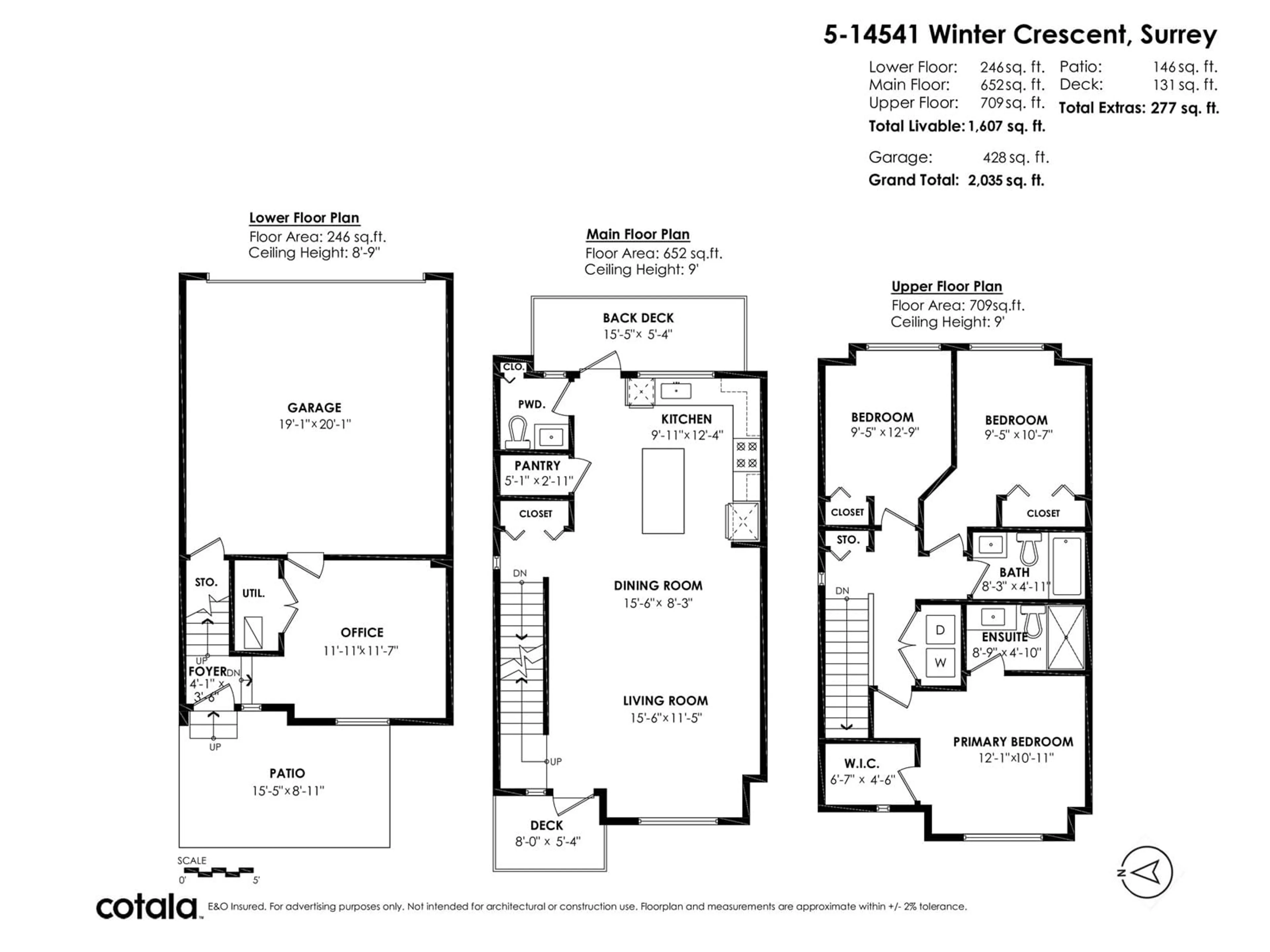 Floor plan for 5 - 14541 WINTER, Surrey British Columbia V4P0G5