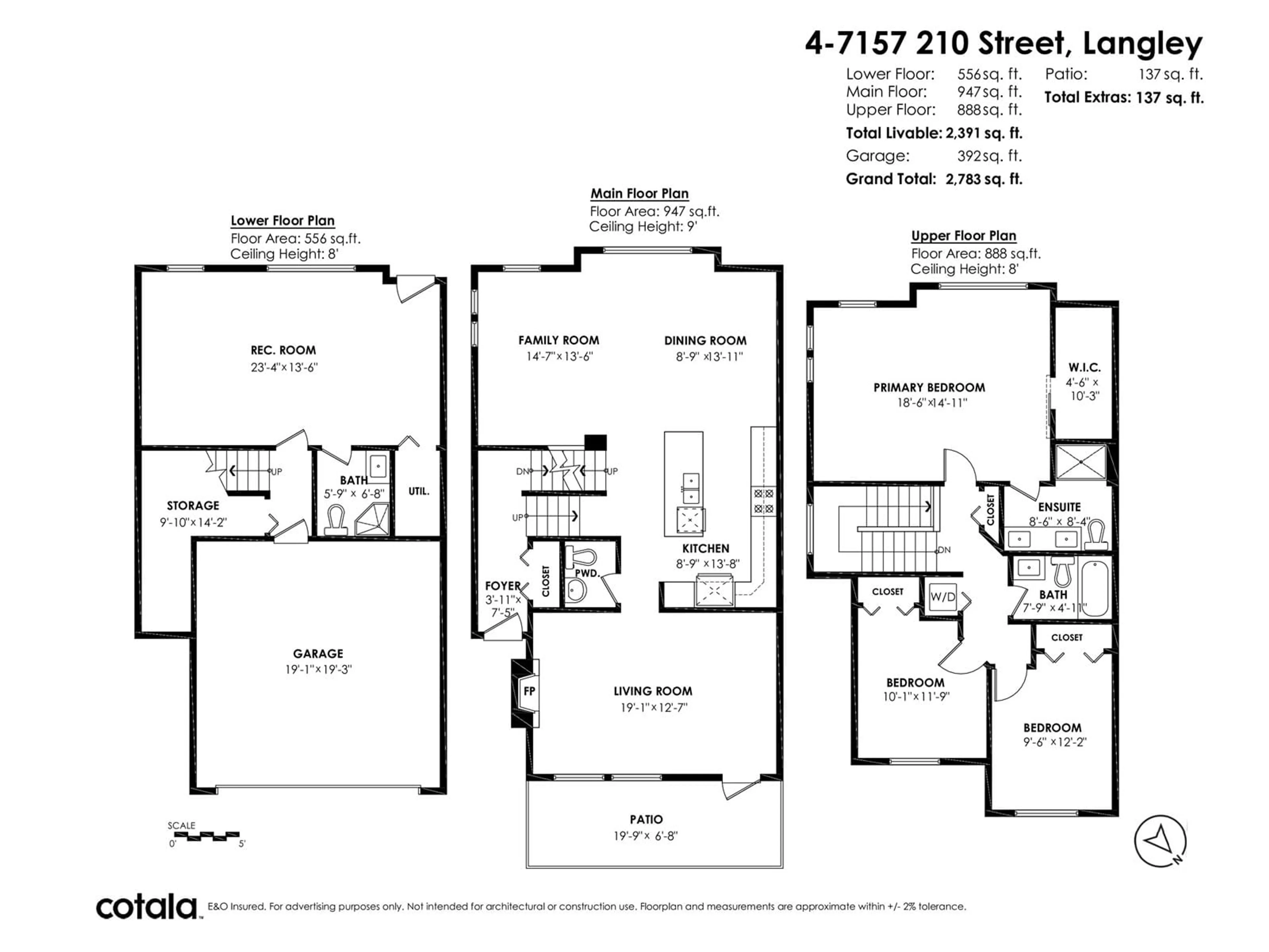 Floor plan for 4 - 7157 210, Langley British Columbia V2Y0T3