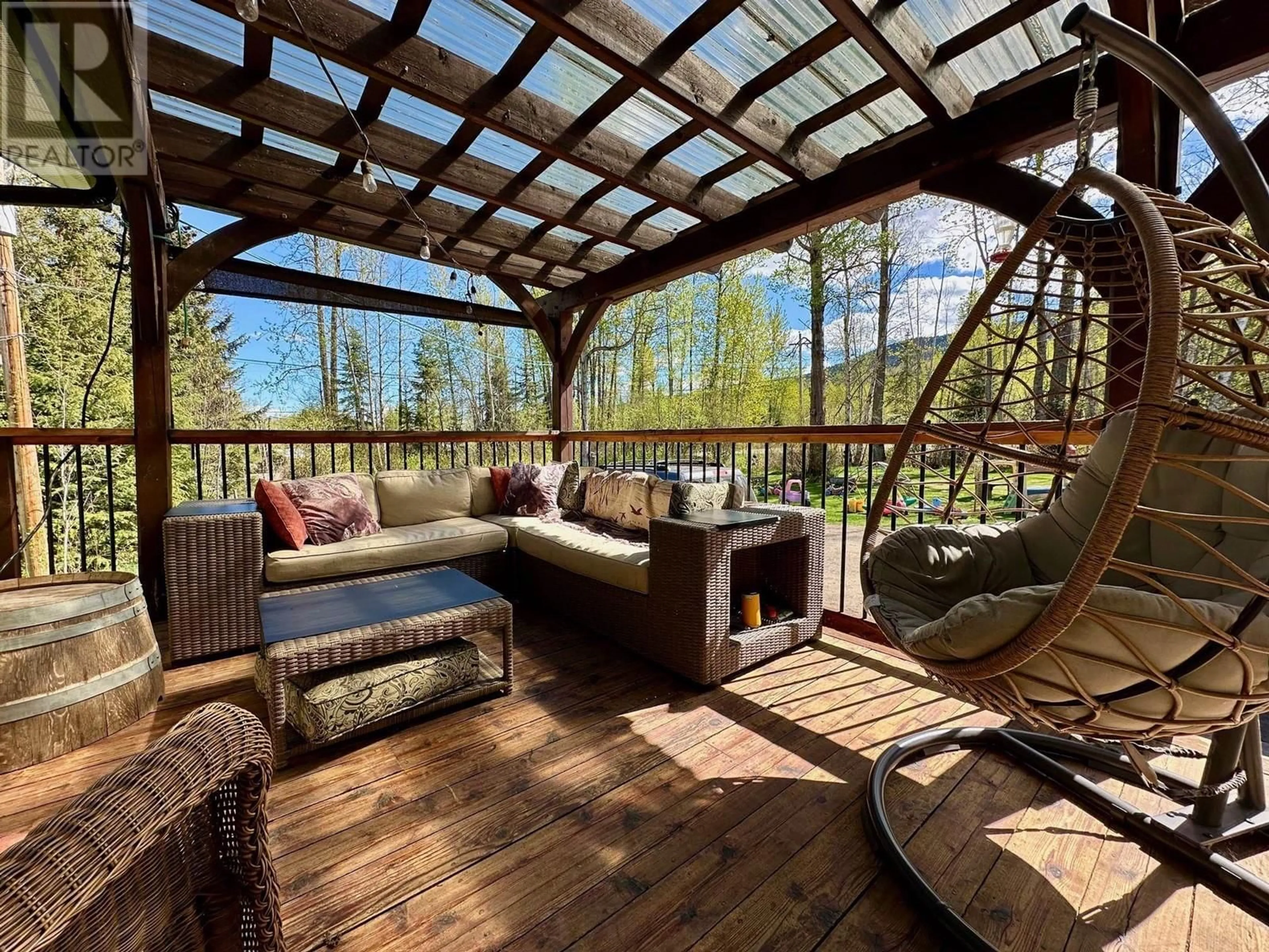 Patio, forest/trees view for 5142 SLACK ROAD, Smithers British Columbia V0J2N0