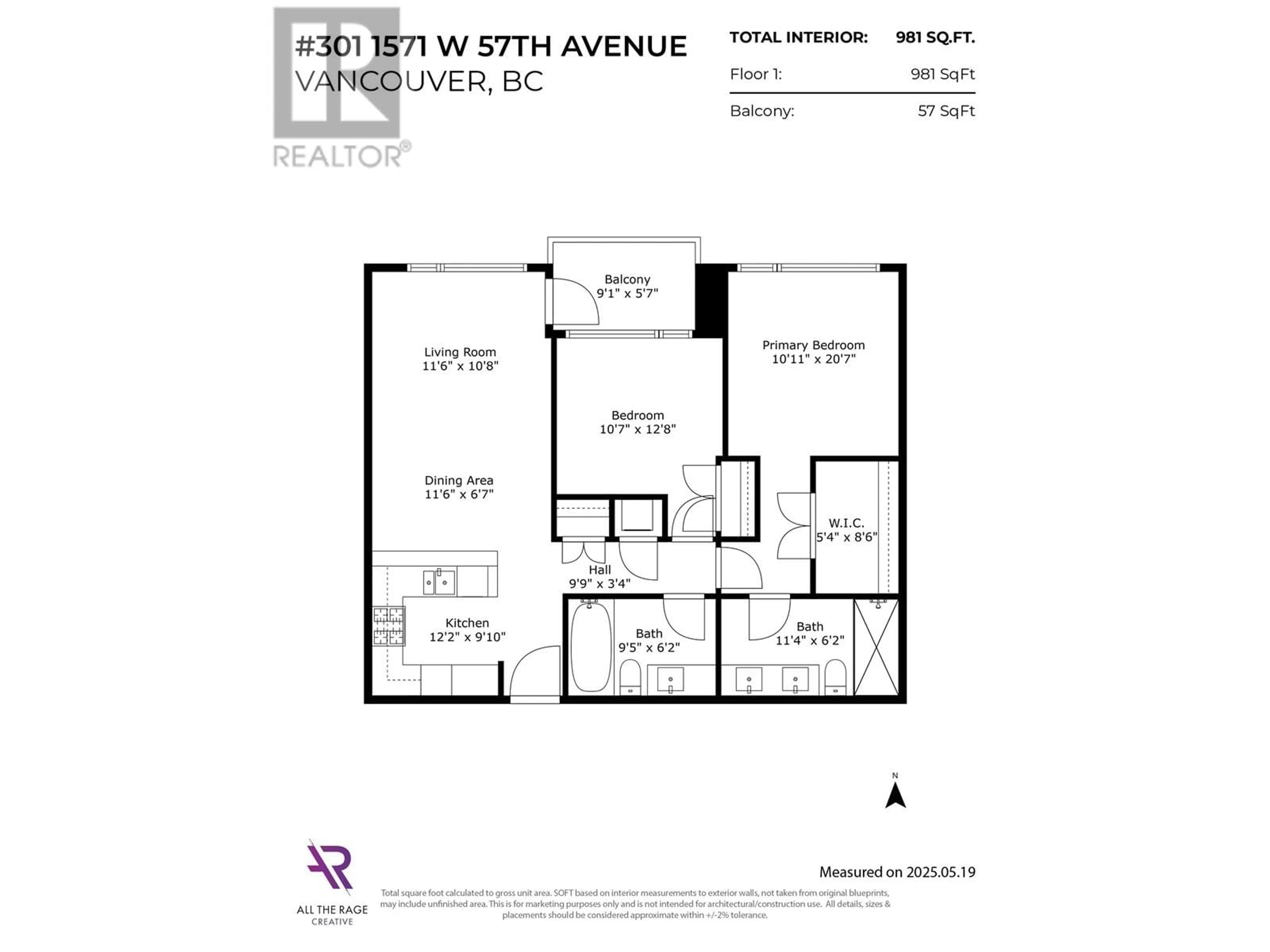 Floor plan for 305 - 1571 57TH AVENUE, Vancouver British Columbia V6P0H7