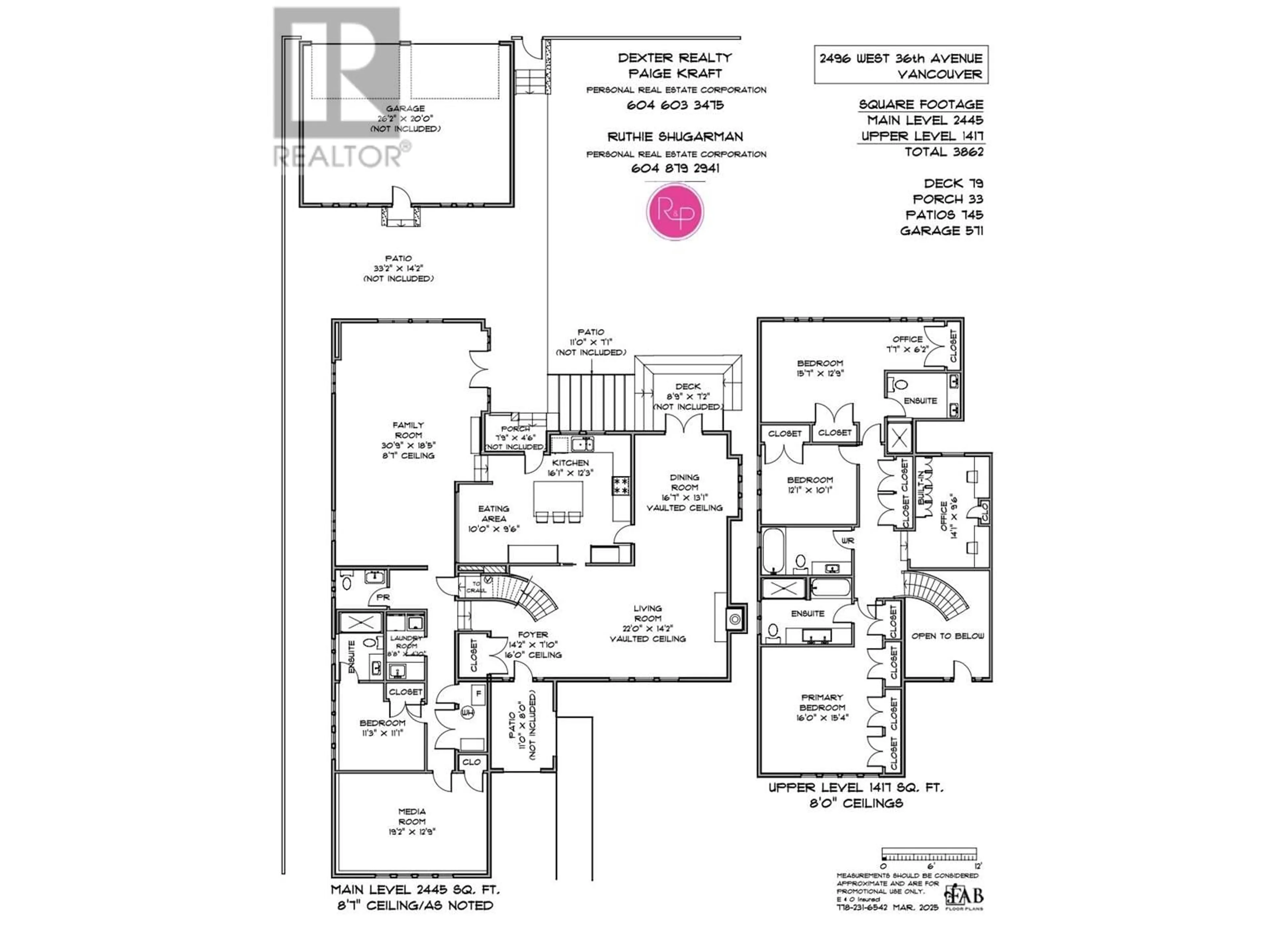 Floor plan for 2496 36TH AVENUE, Vancouver British Columbia V6M1L6