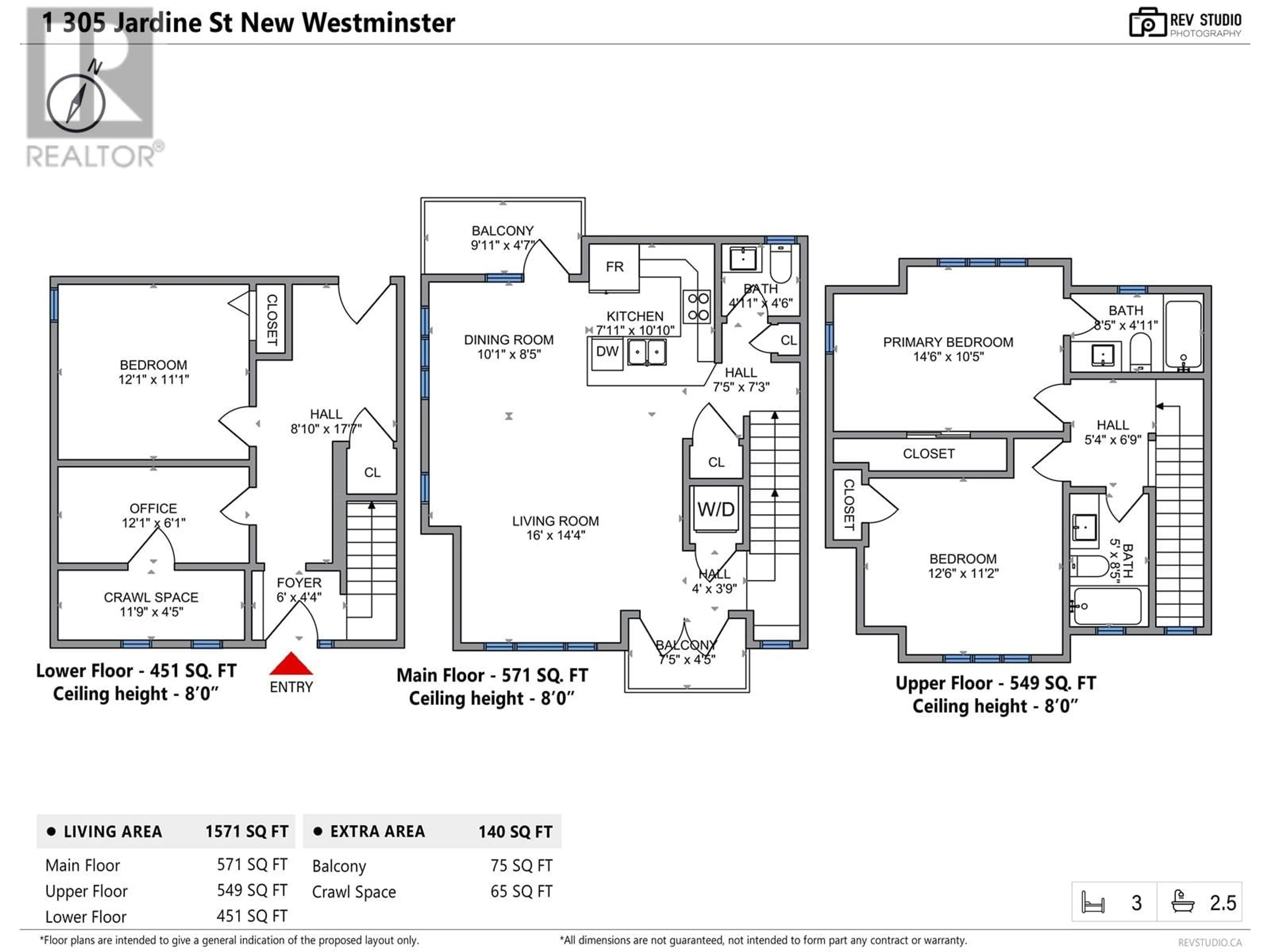 Floor plan for 1 - 305 JARDINE STREET, New Westminster British Columbia V3M5M6