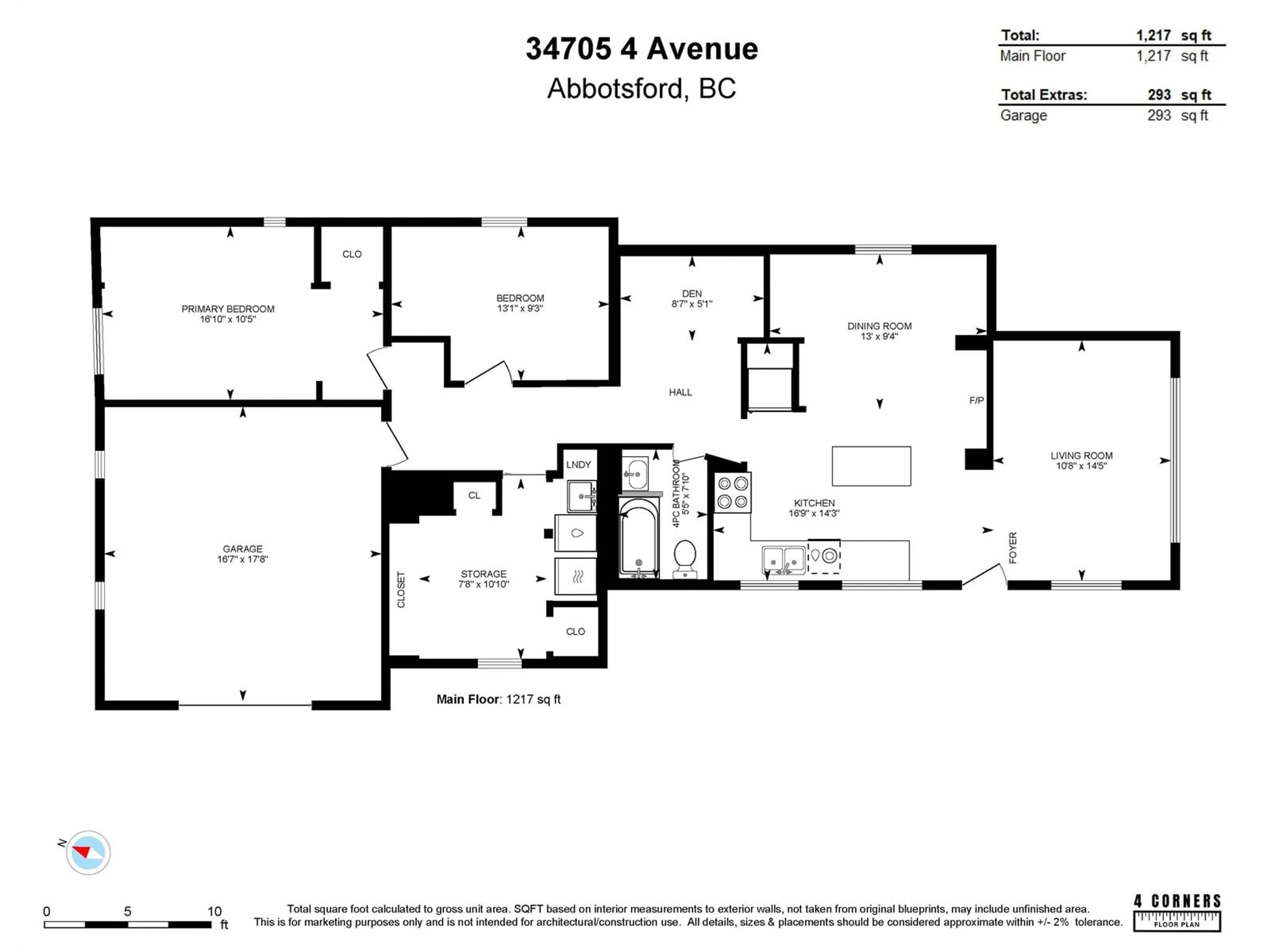 Floor plan for 34705 4, Abbotsford British Columbia V2S8B8