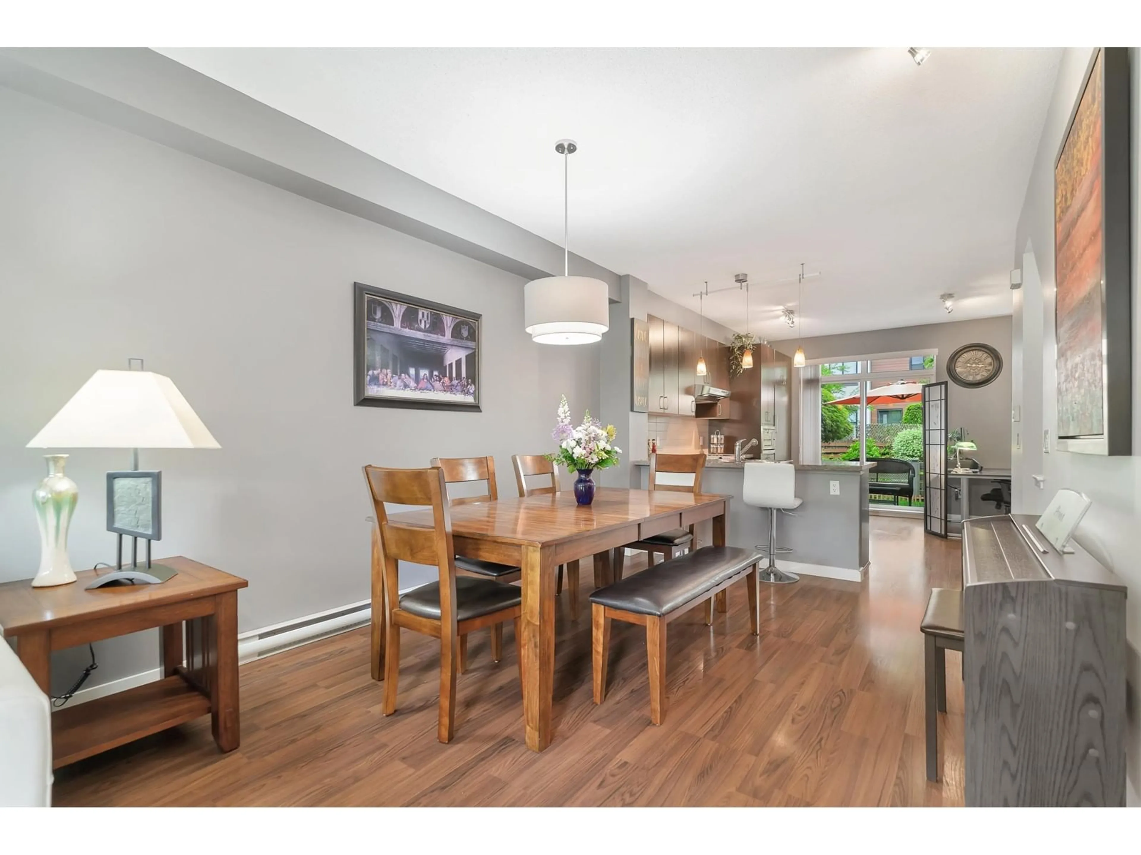 Dining room, wood/laminate floor for 11 - 2729 158, Surrey British Columbia V3Z1P4