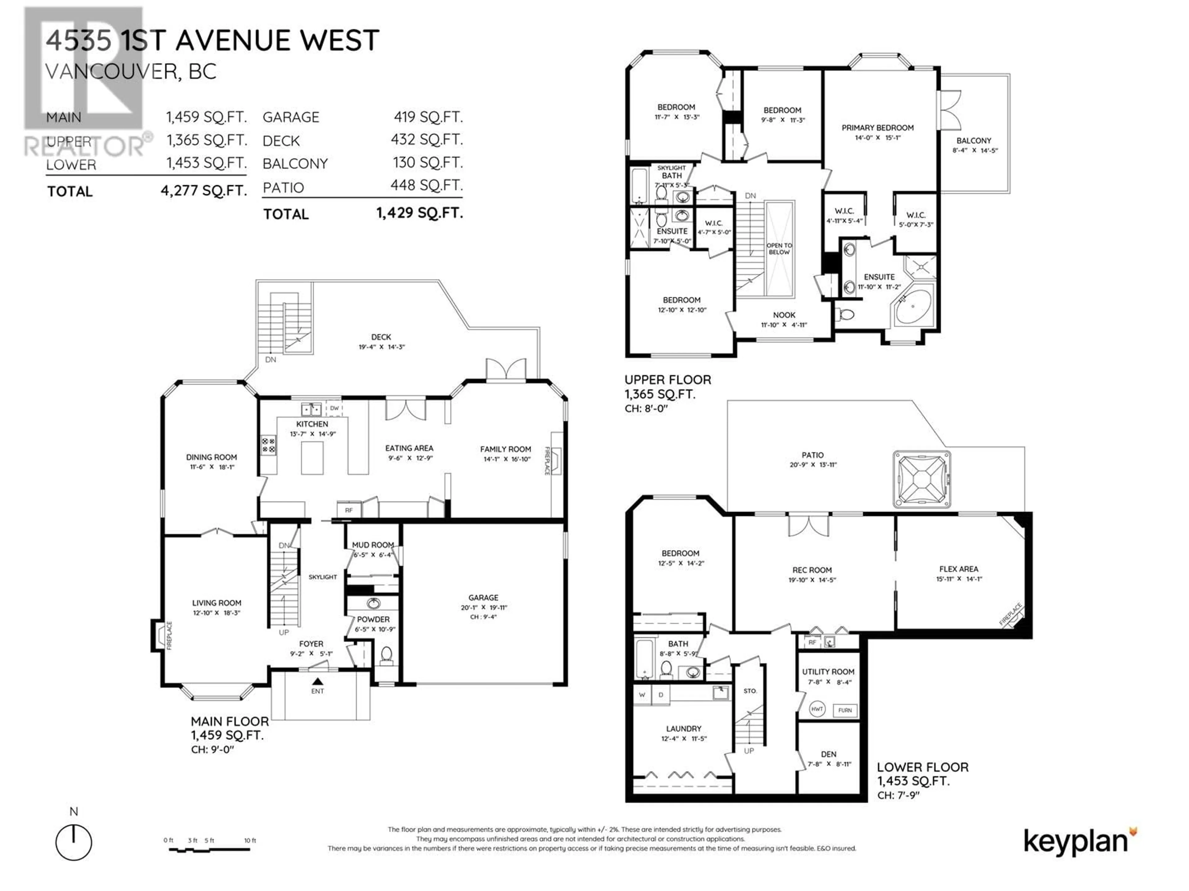 Floor plan for 4535 1ST AVENUE, Vancouver British Columbia V6R1H7