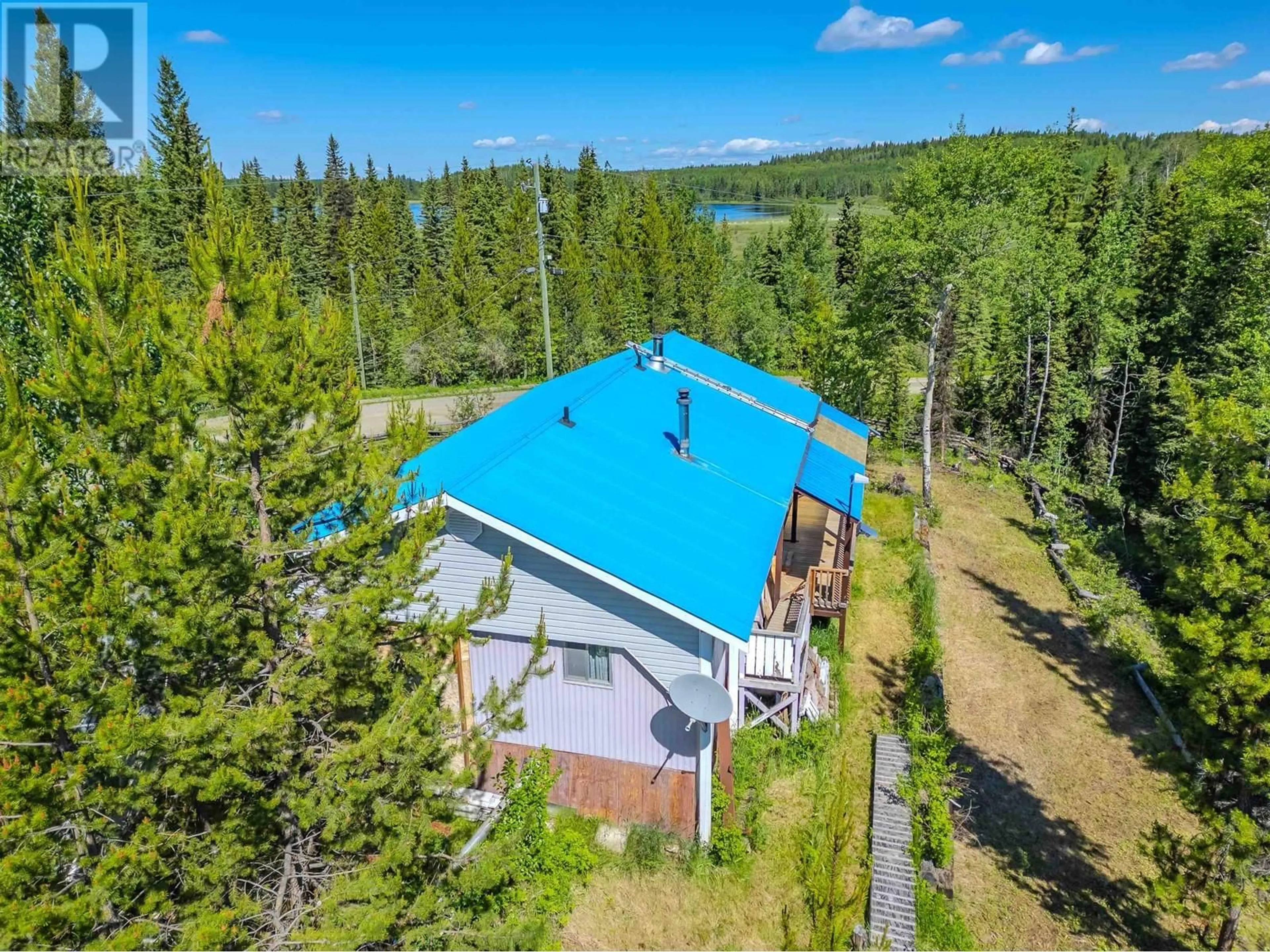 A pic from outside/outdoor area/front of a property/back of a property/a pic from drone, water/lake/river/ocean view for 7559 HIGH COUNTRY ROAD, Bridge Lake British Columbia V0K1X2