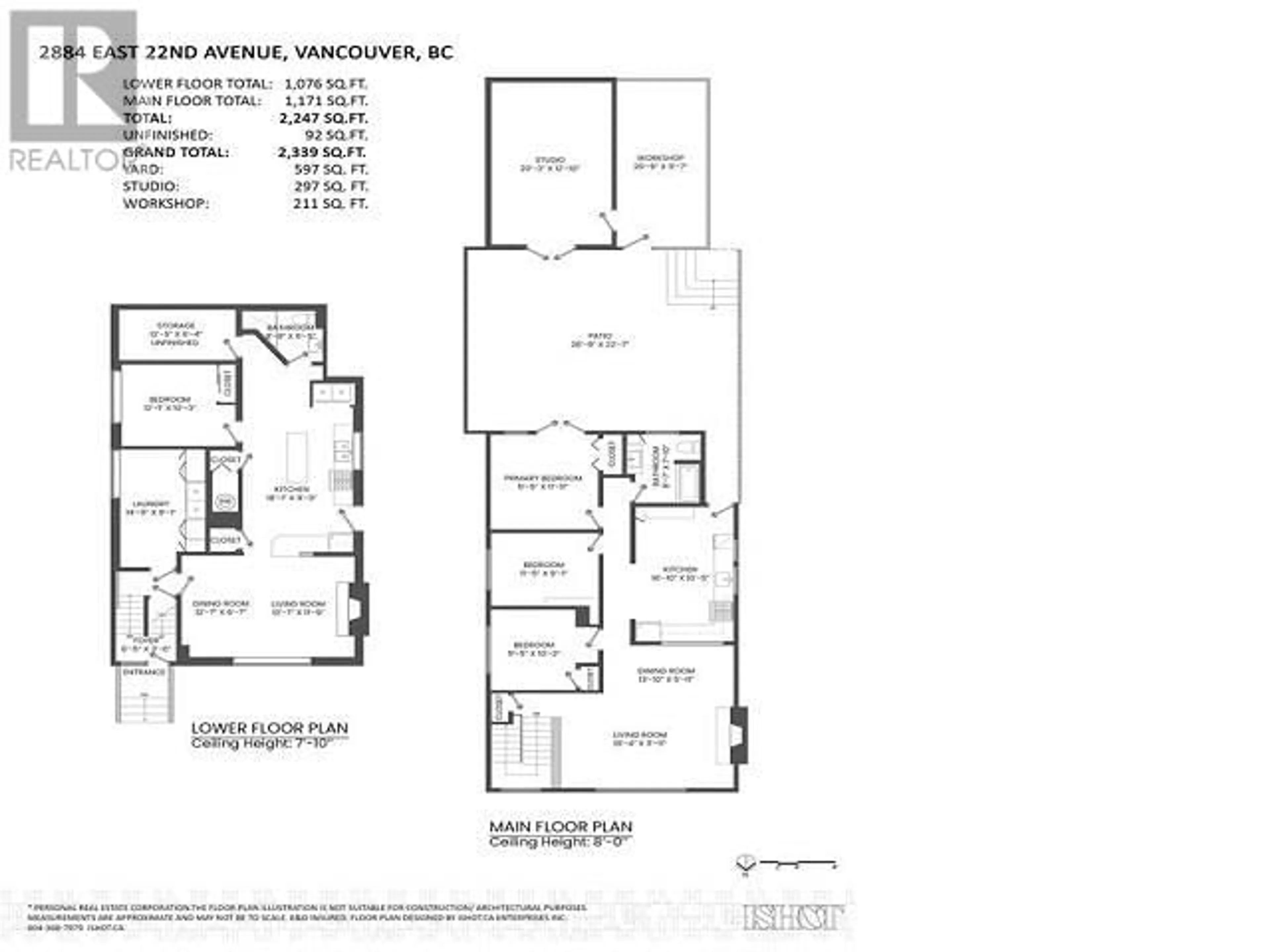 Floor plan for 2884 22ND AVENUE, Vancouver British Columbia V5M2Y2