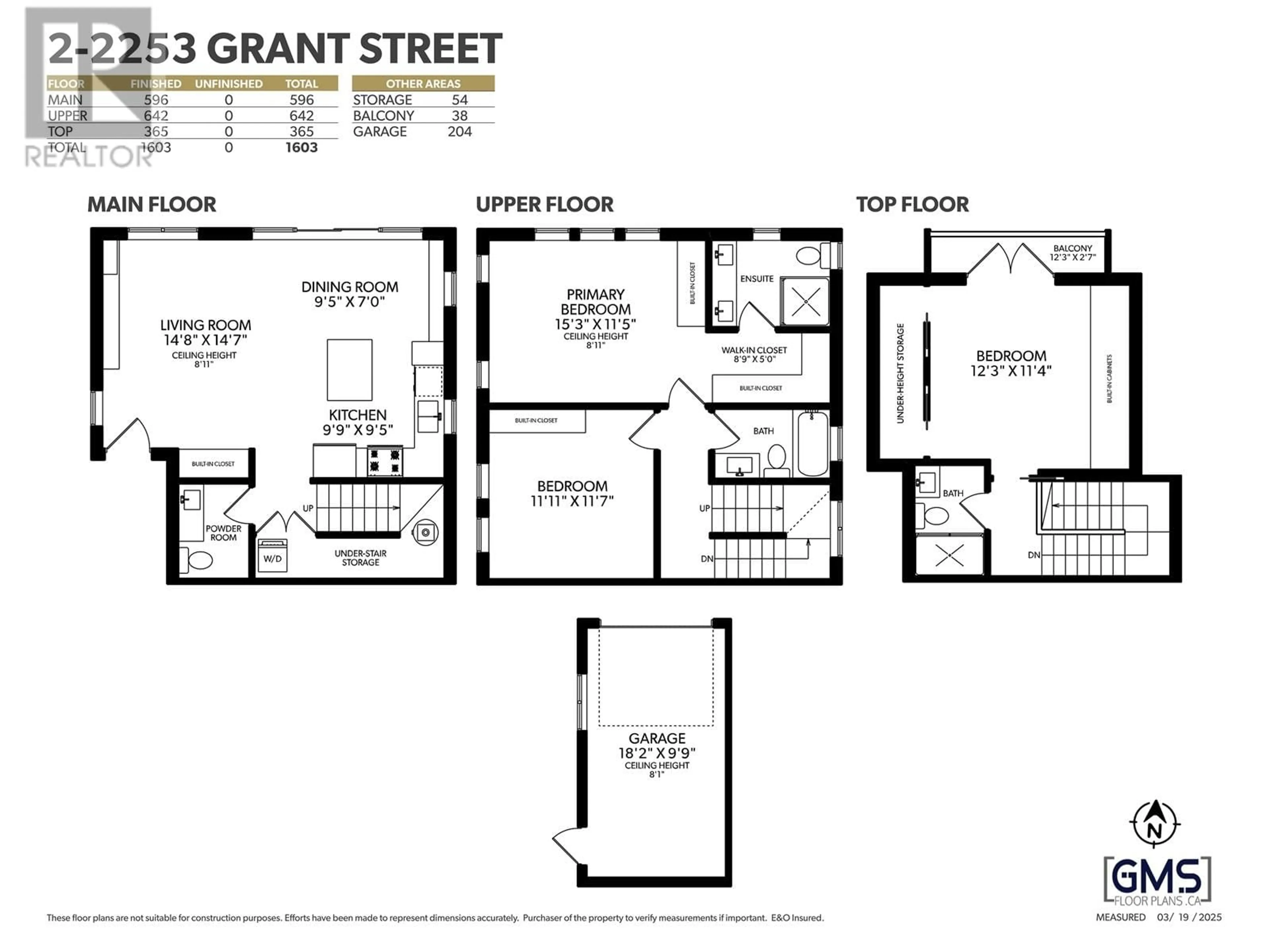 Floor plan for 2 - 2253 GRANT STREET, Vancouver British Columbia V5L2Z6