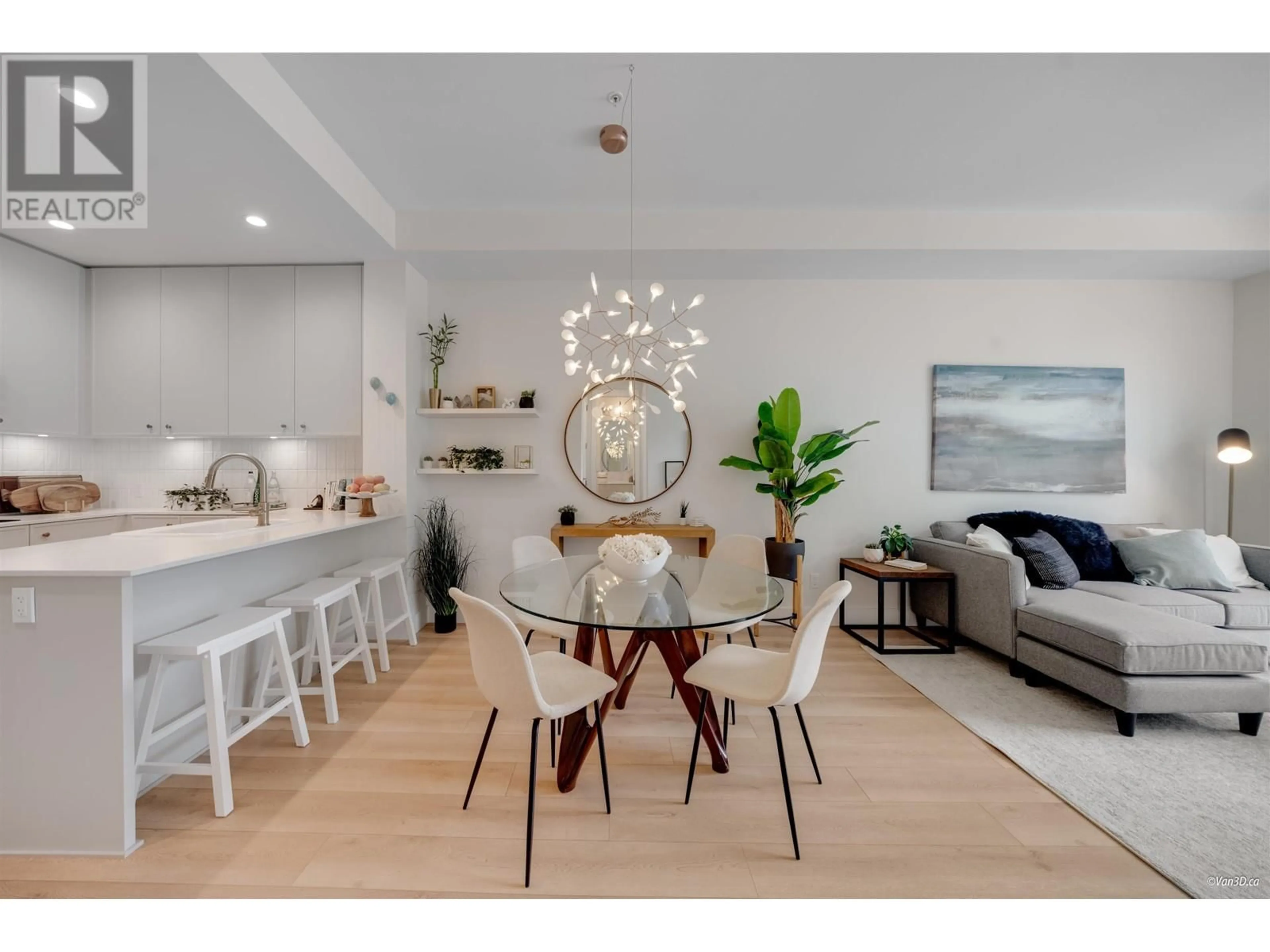 Open concept kitchen, wood/laminate floor for 314 - 708 EDGAR AVENUE, Coquitlam British Columbia V3K2J4
