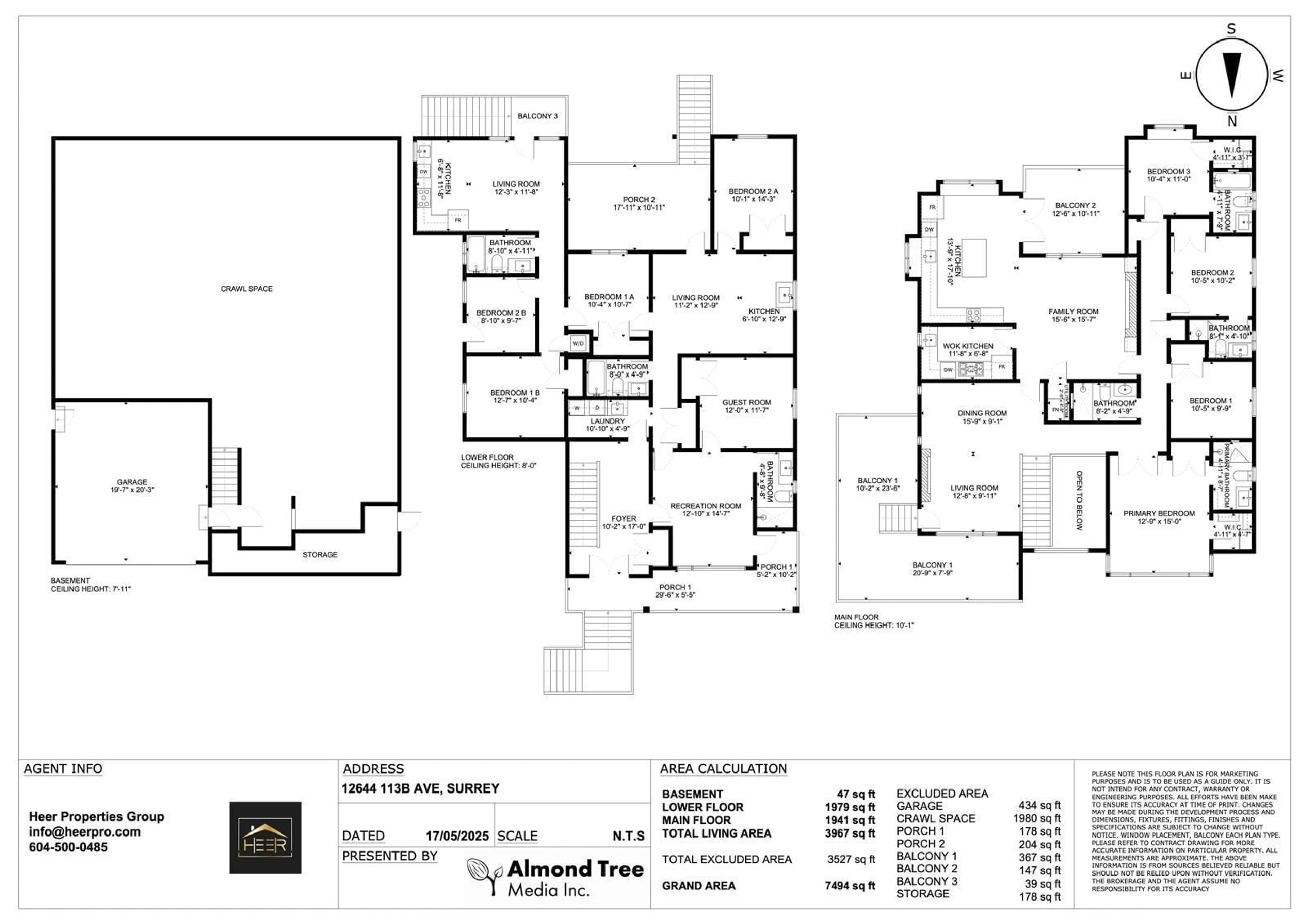 Floor plan for 12644 113B, Surrey British Columbia V3V3M9