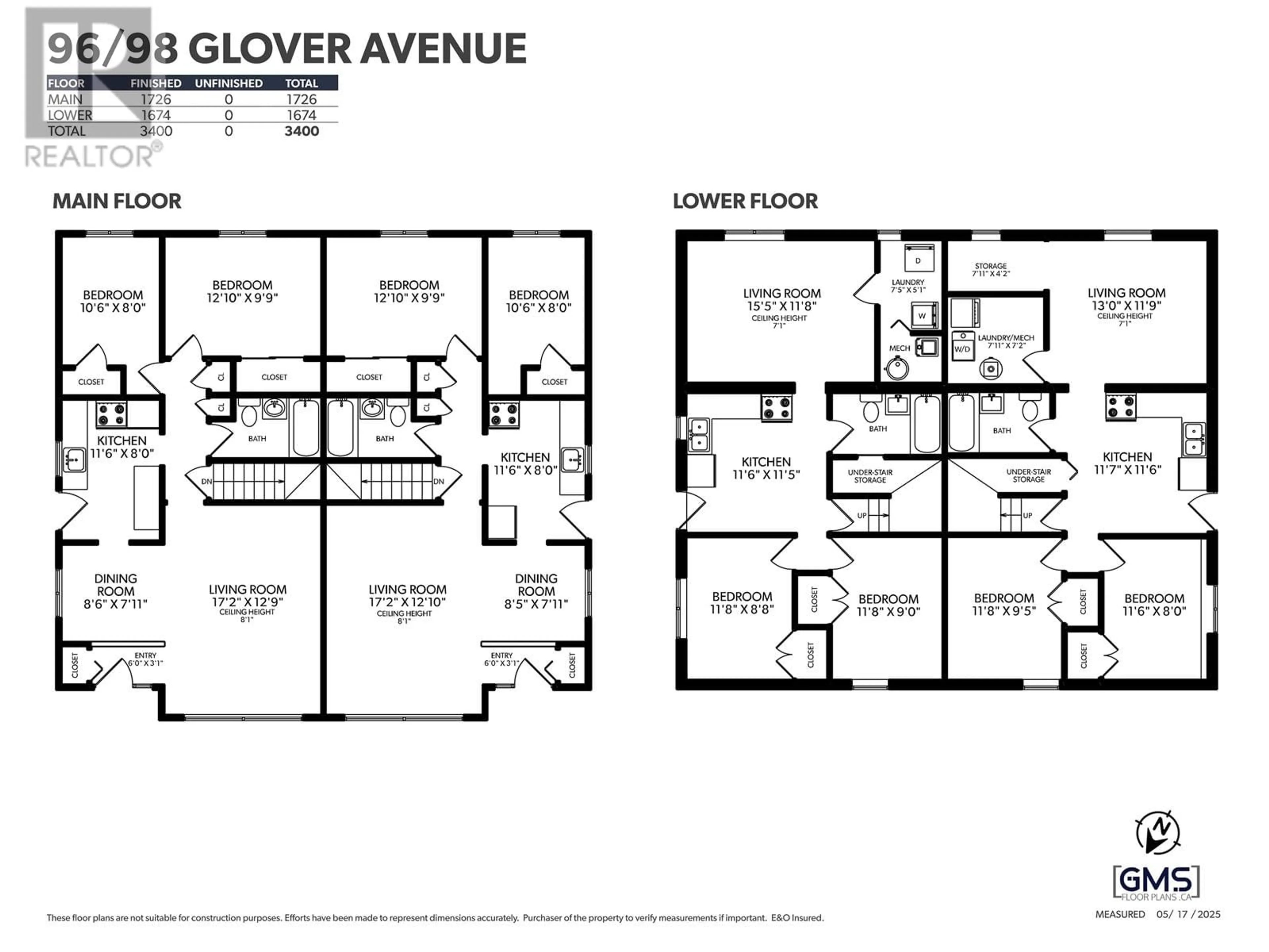 Floor plan for 96 GLOVER AVENUE, New Westminster British Columbia V3L2A3