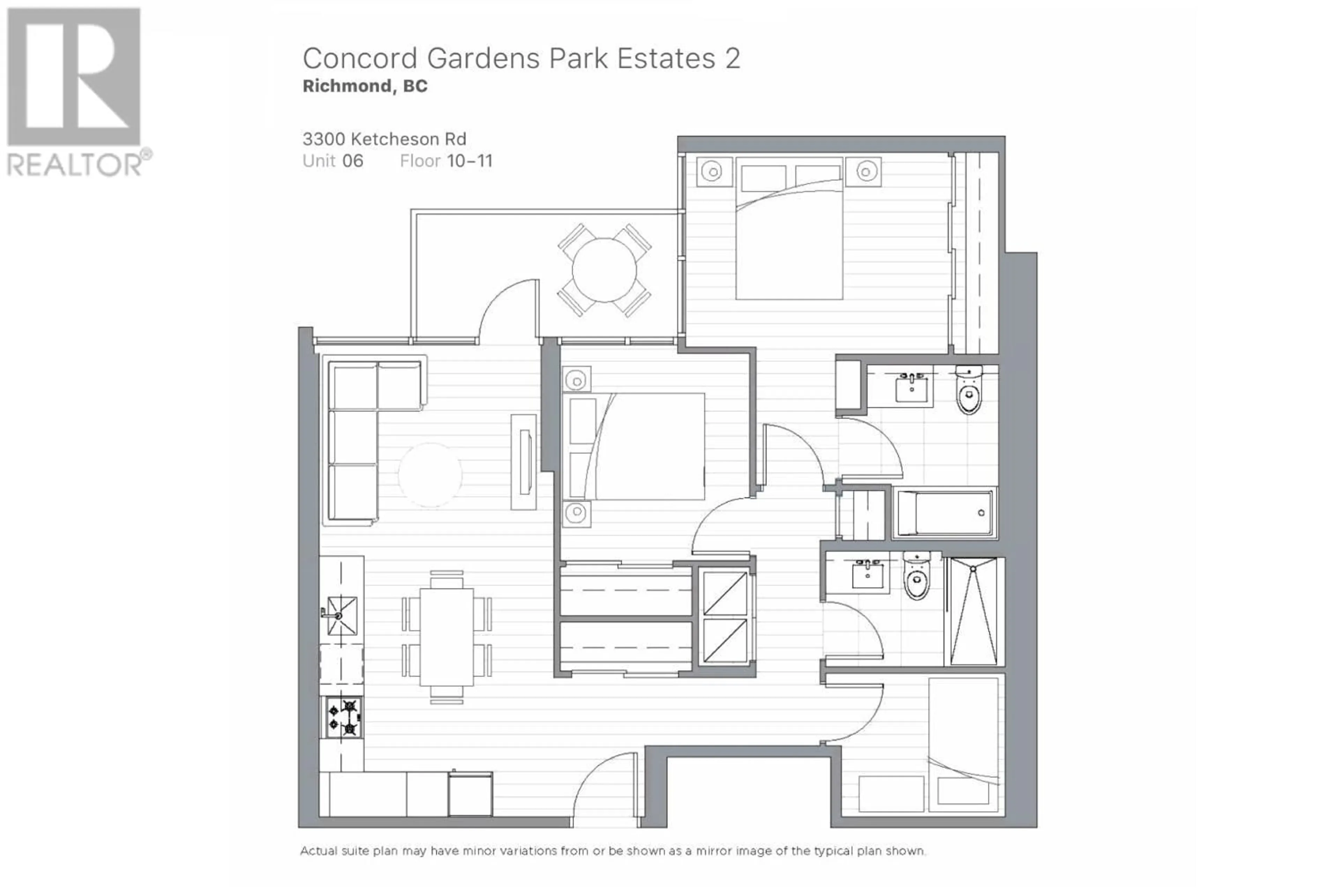Floor plan for 1006 - 3300 KETCHESON ROAD, Richmond British Columbia V6X0S5