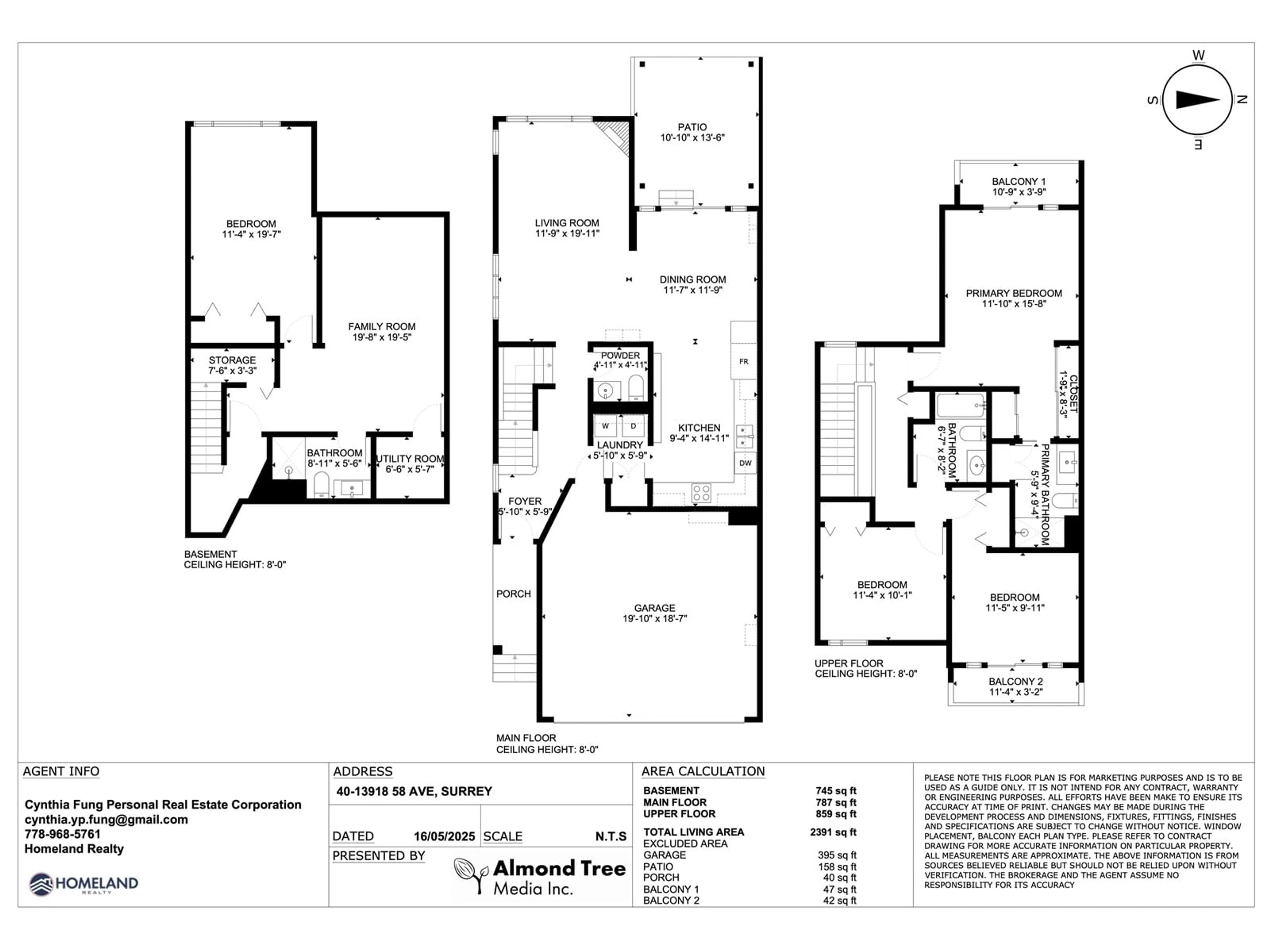 Floor plan for 40 - 13918 58, Surrey British Columbia V3X3N8