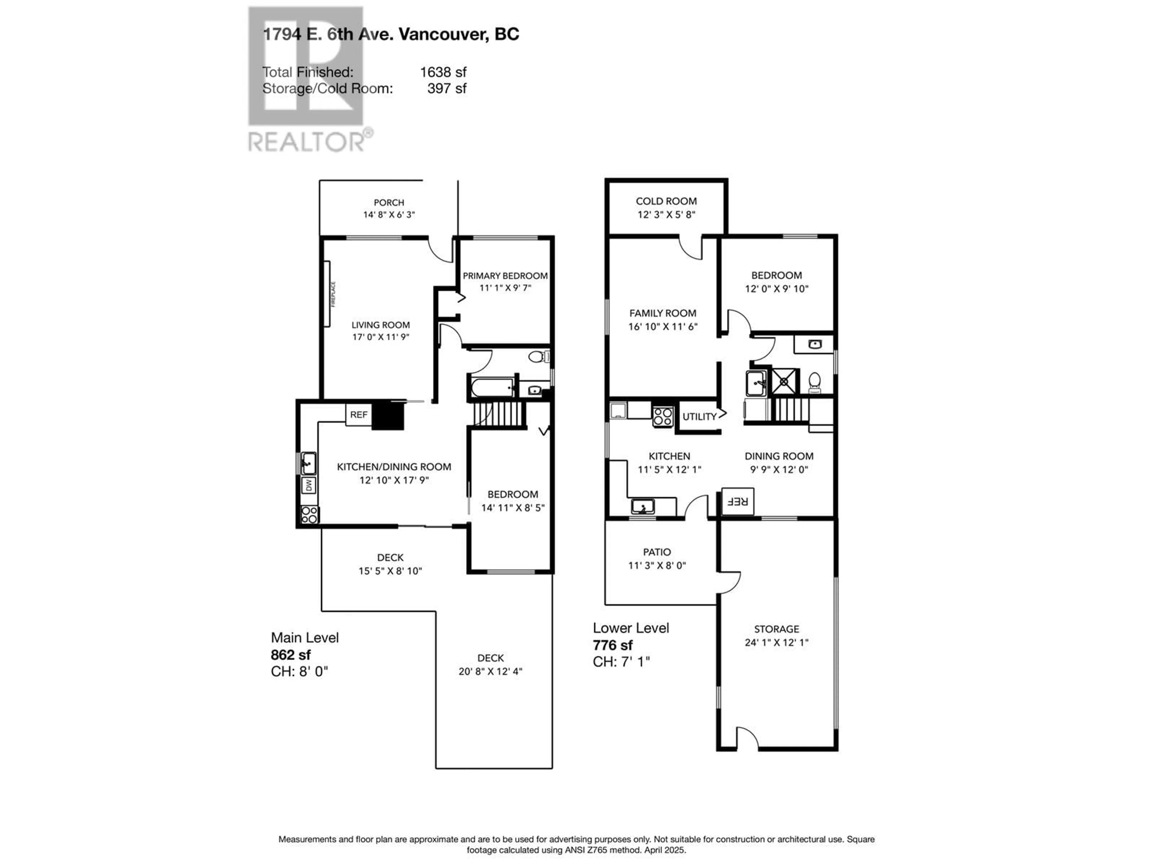 Floor plan for 1794 6TH AVENUE, Vancouver British Columbia V5N1P5