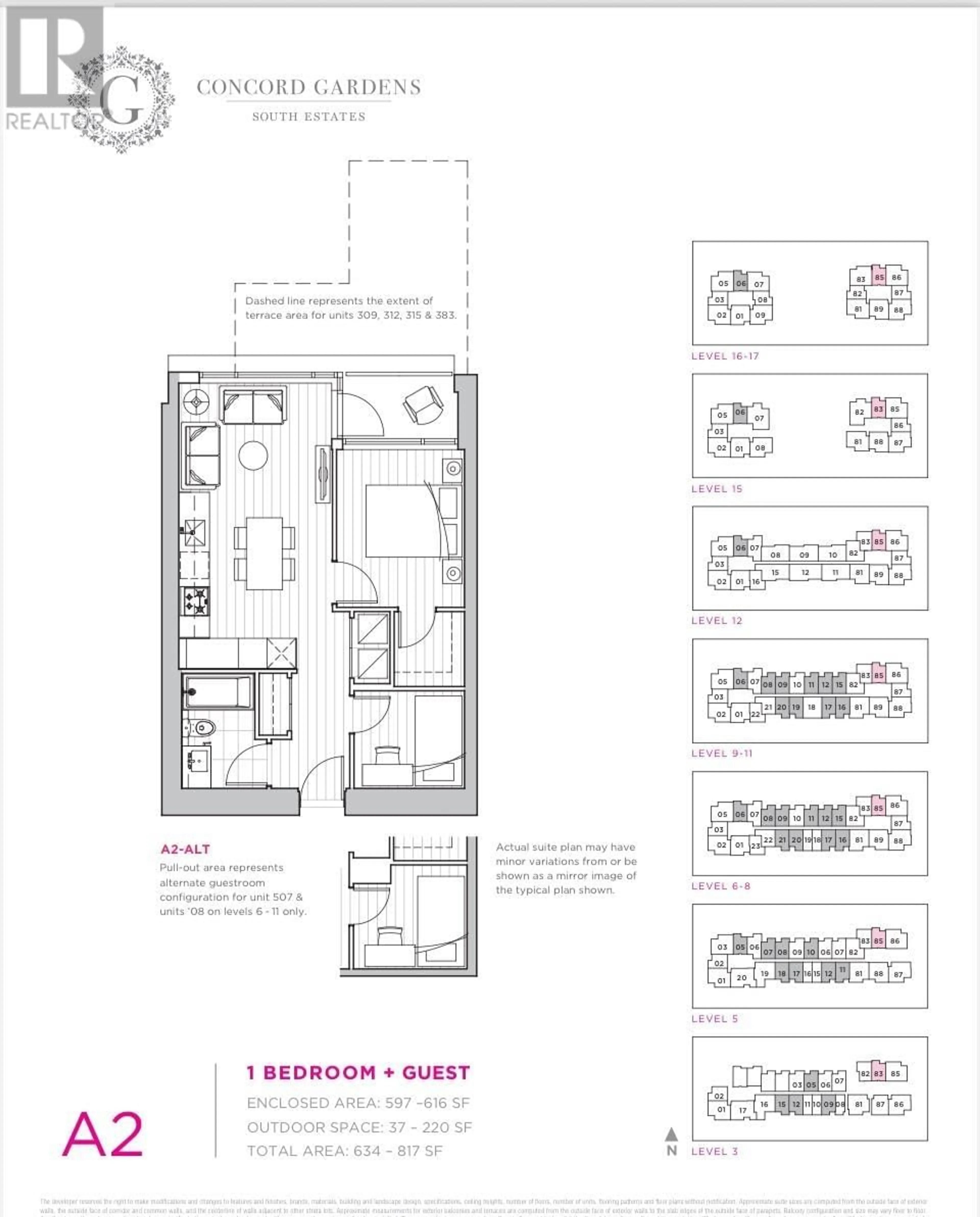 Floor plan for 920 - 8800 HAZELBRIDGE WAY, Richmond British Columbia V6X0S3