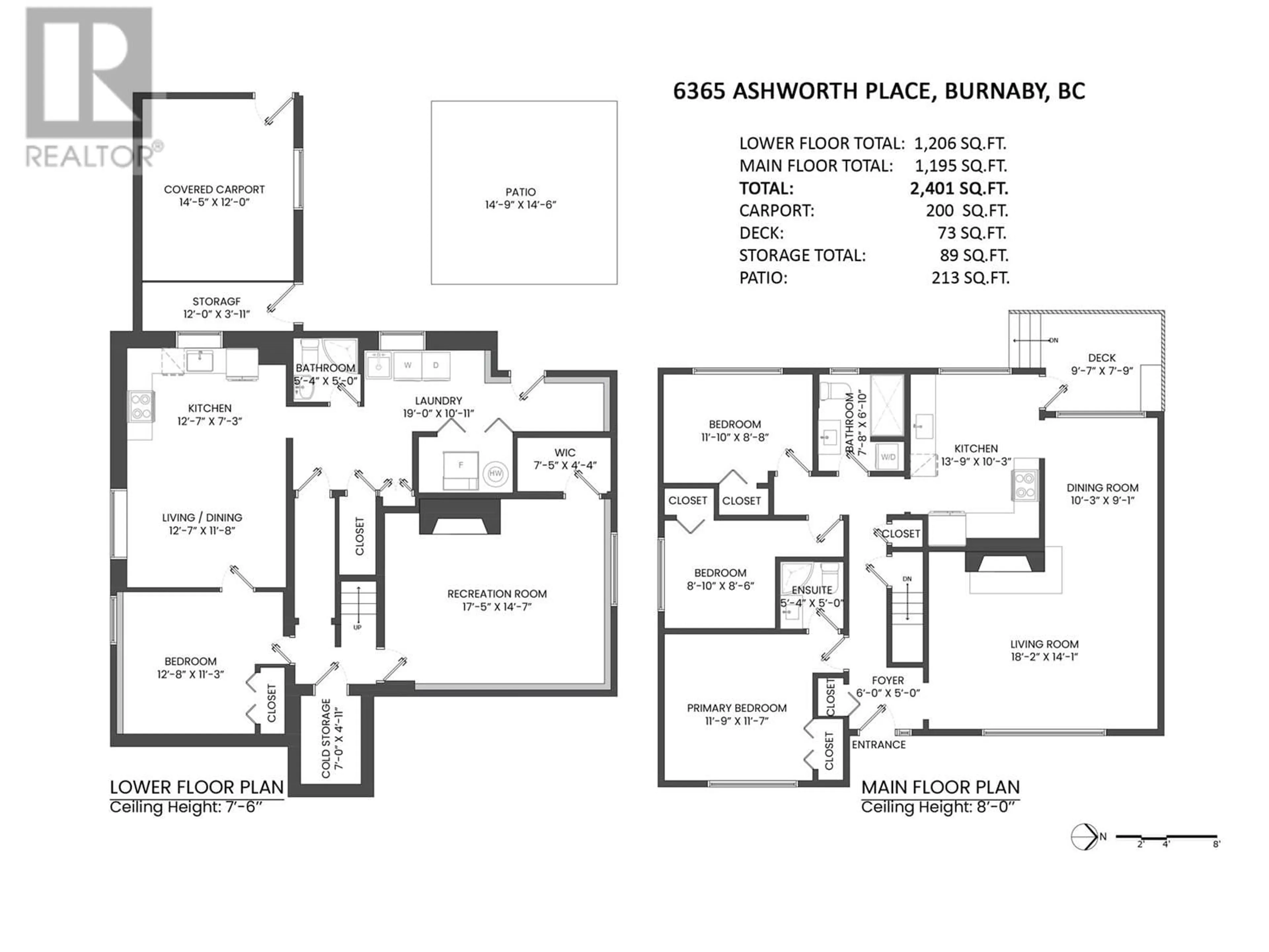 Floor plan for 6365 ASHWORTH PLACE, Burnaby British Columbia V5E3V2