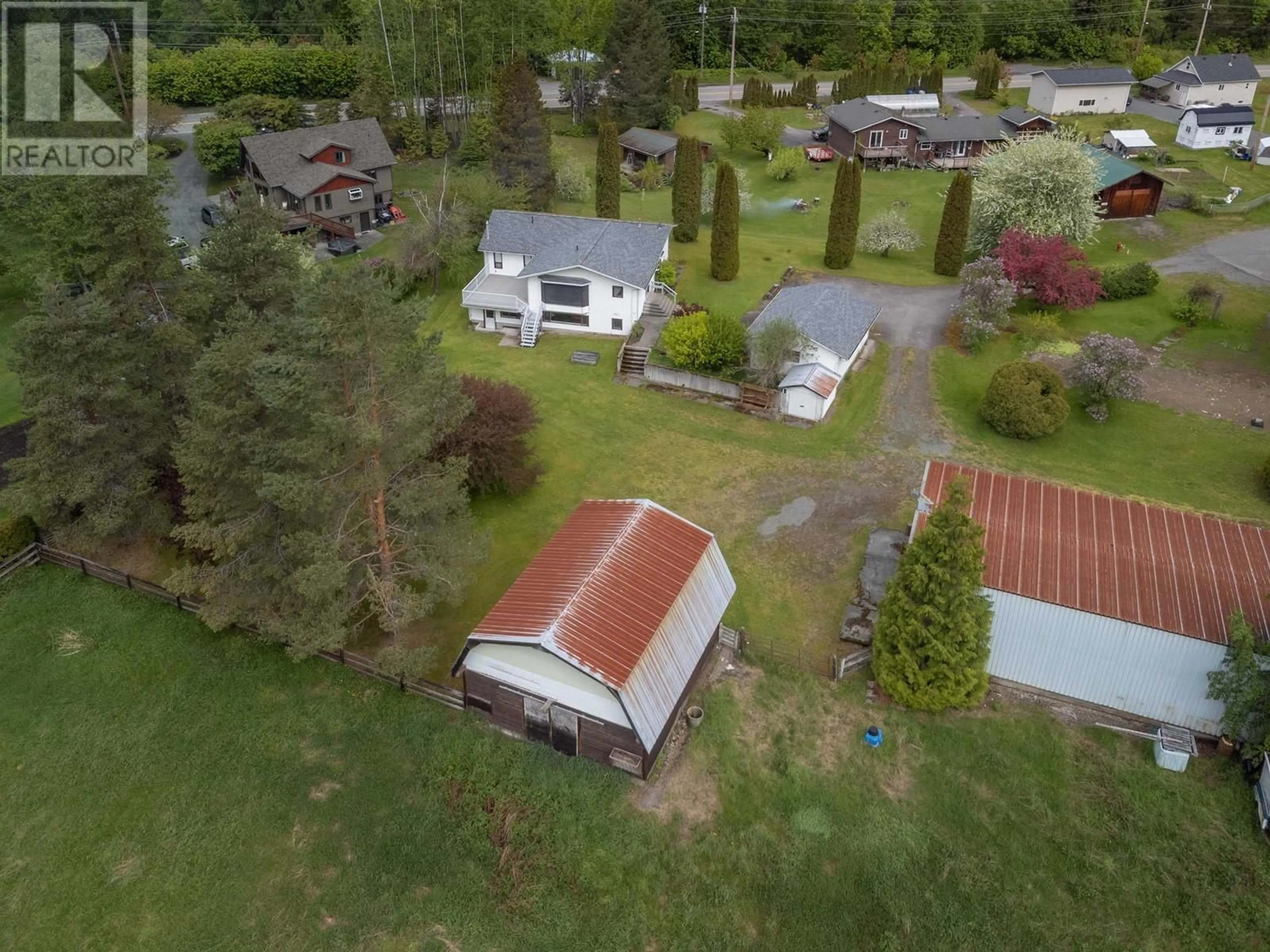 A pic from outside/outdoor area/front of a property/back of a property/a pic from drone, street for 4670 LOWRIE AVENUE, Terrace British Columbia V8G3Z1