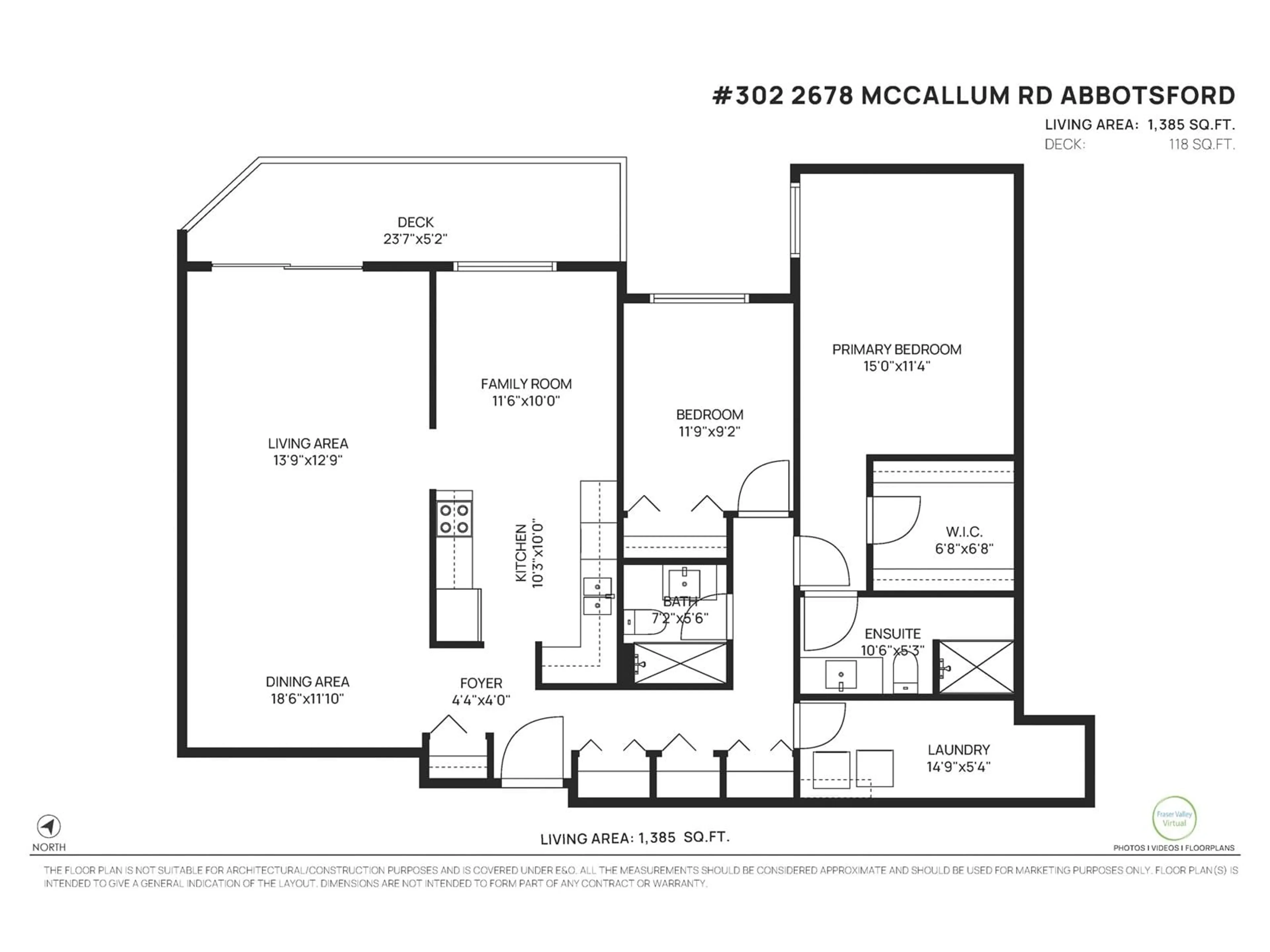 Floor plan for 302 - 2678 MCCALLUM, Abbotsford British Columbia V2S6X3