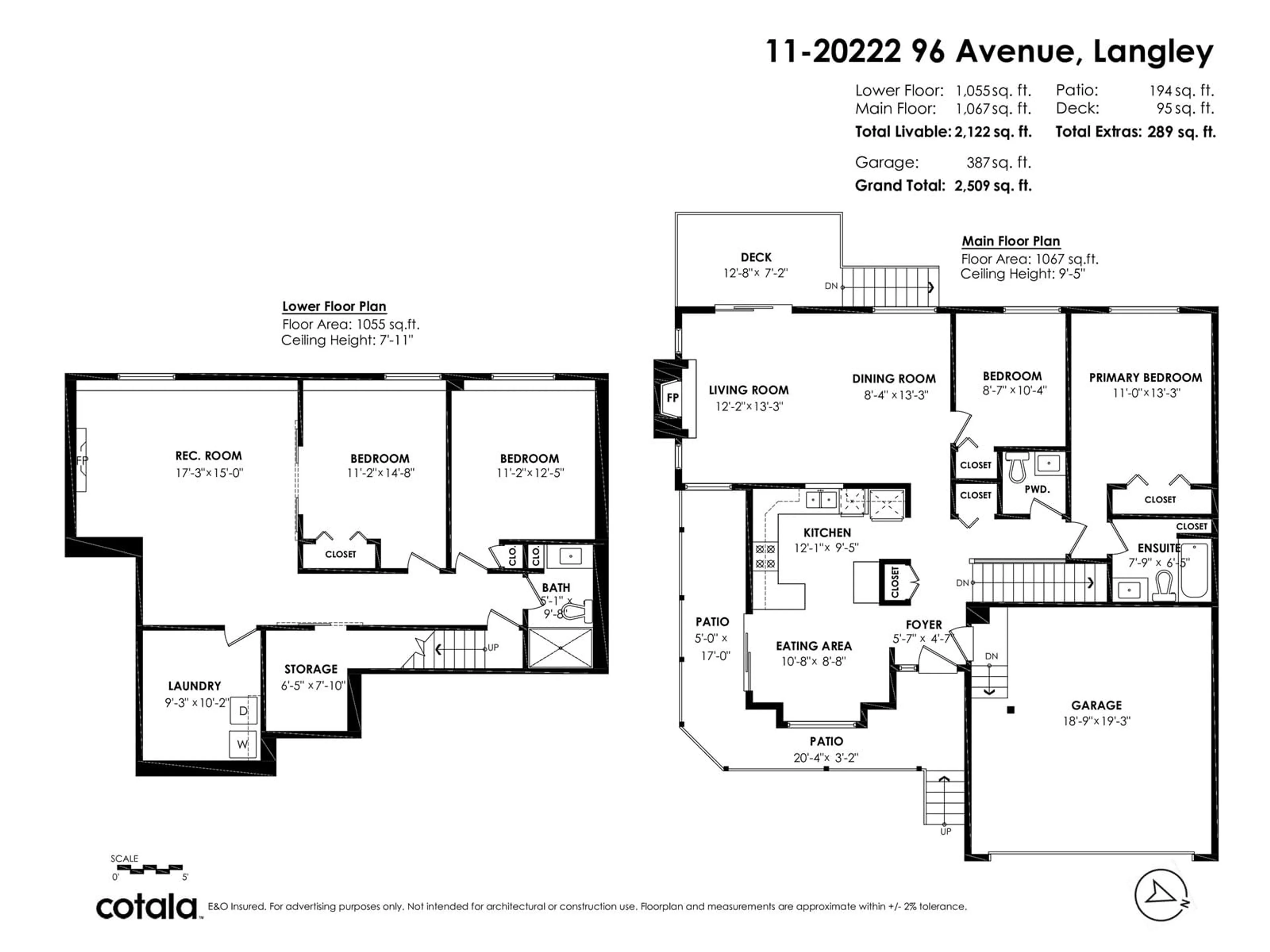 Floor plan for 11 - 20222 96, Langley British Columbia V1M3C3