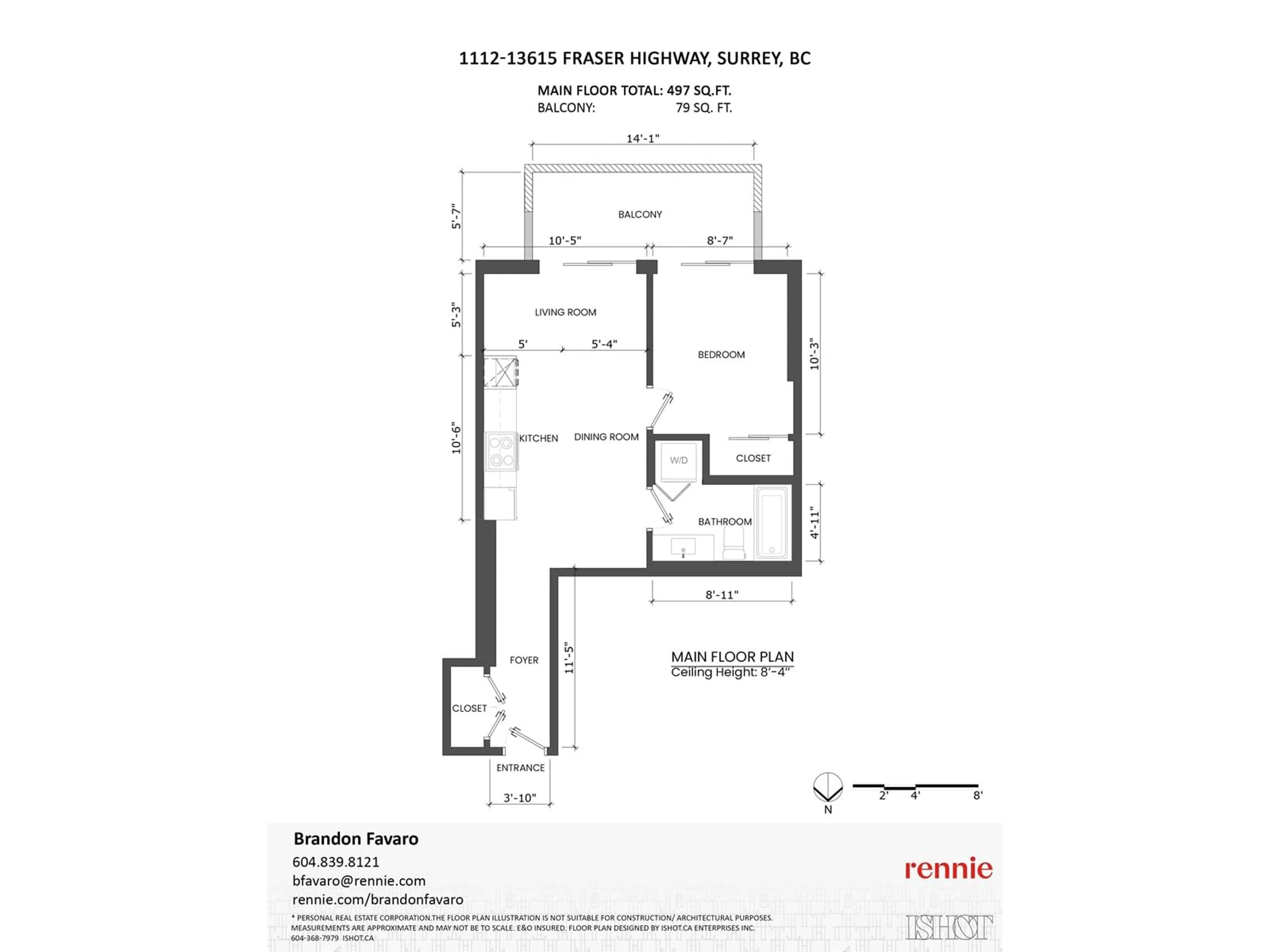 Floor plan for 1112 - 13615 FRASER, Surrey British Columbia V3T0P7