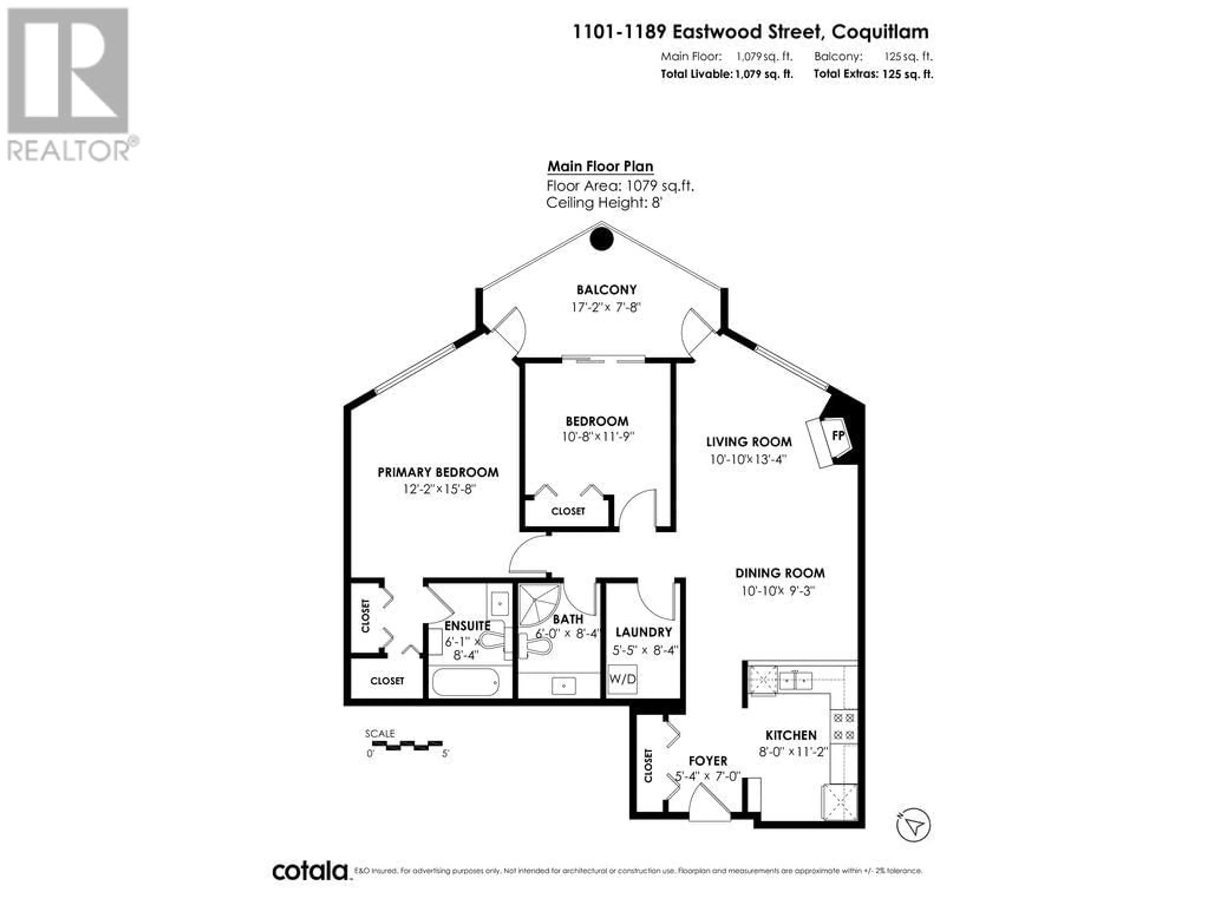 Floor plan for 1101 - 1189 EASTWOOD STREET, Coquitlam British Columbia V3B7N5