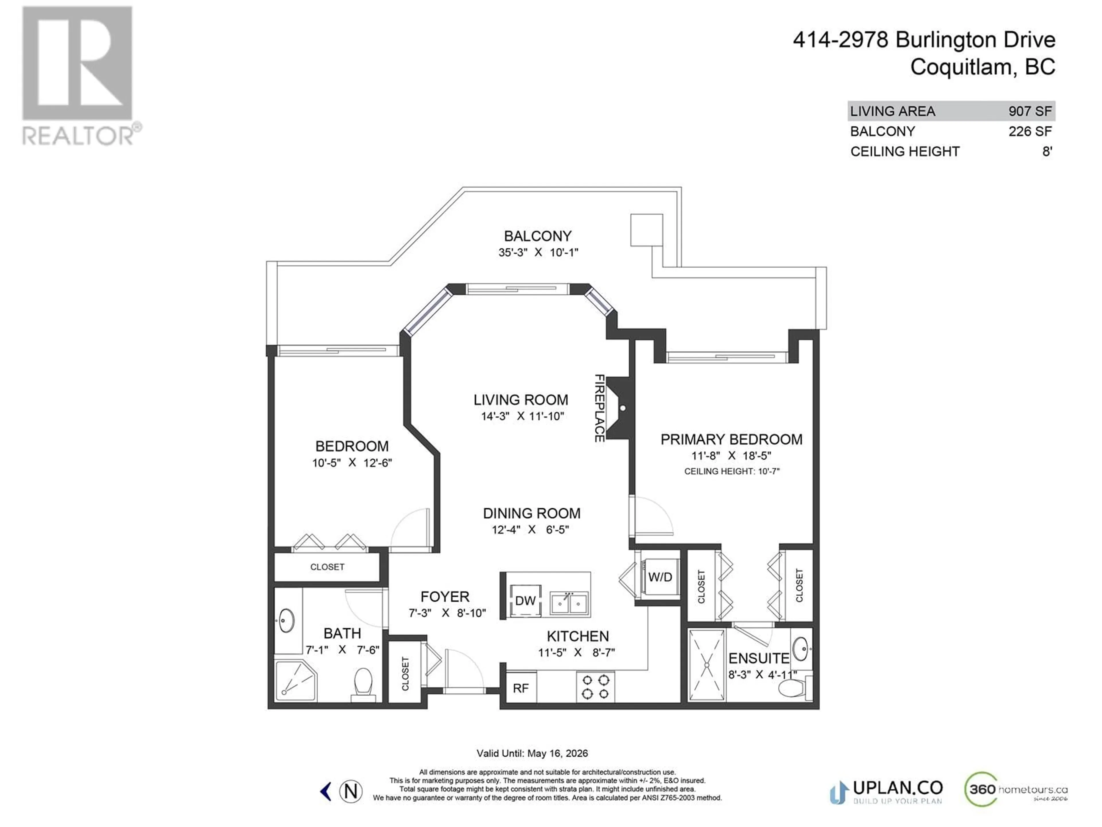Floor plan for 414 - 2978 BURLINGTON DRIVE, Coquitlam British Columbia V3B7S6