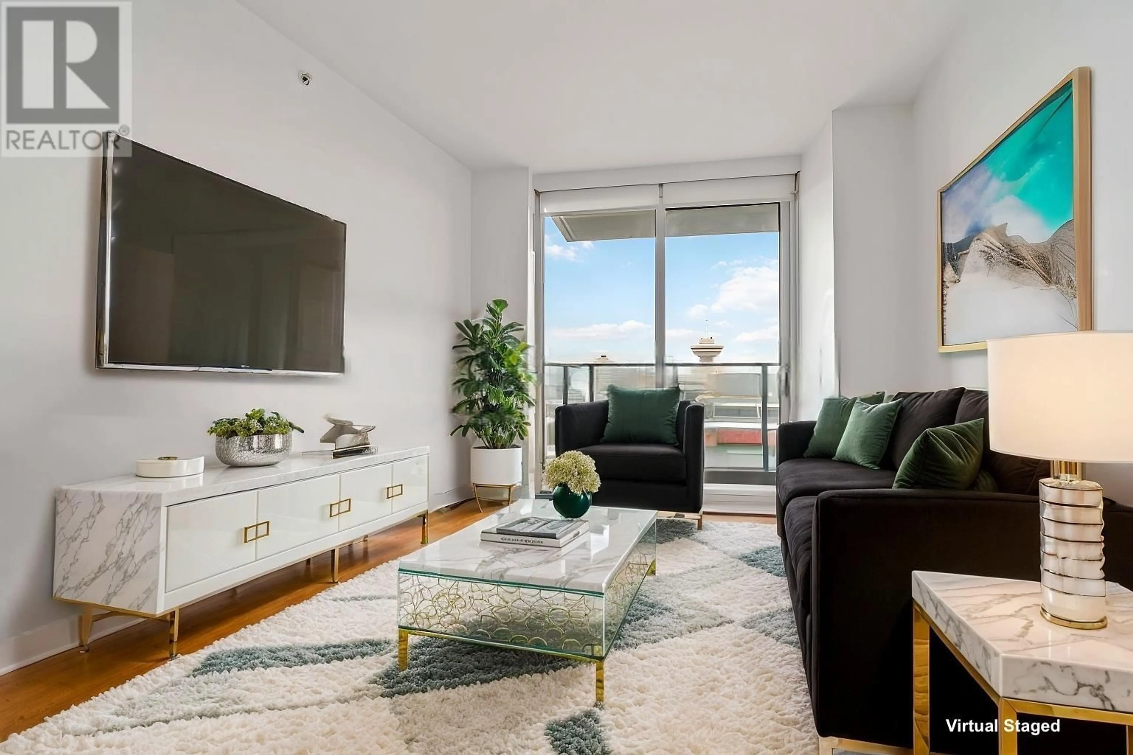 Living room with furniture, unknown for 3807 - 777 RICHARDS STREET, Vancouver British Columbia V6B0M6