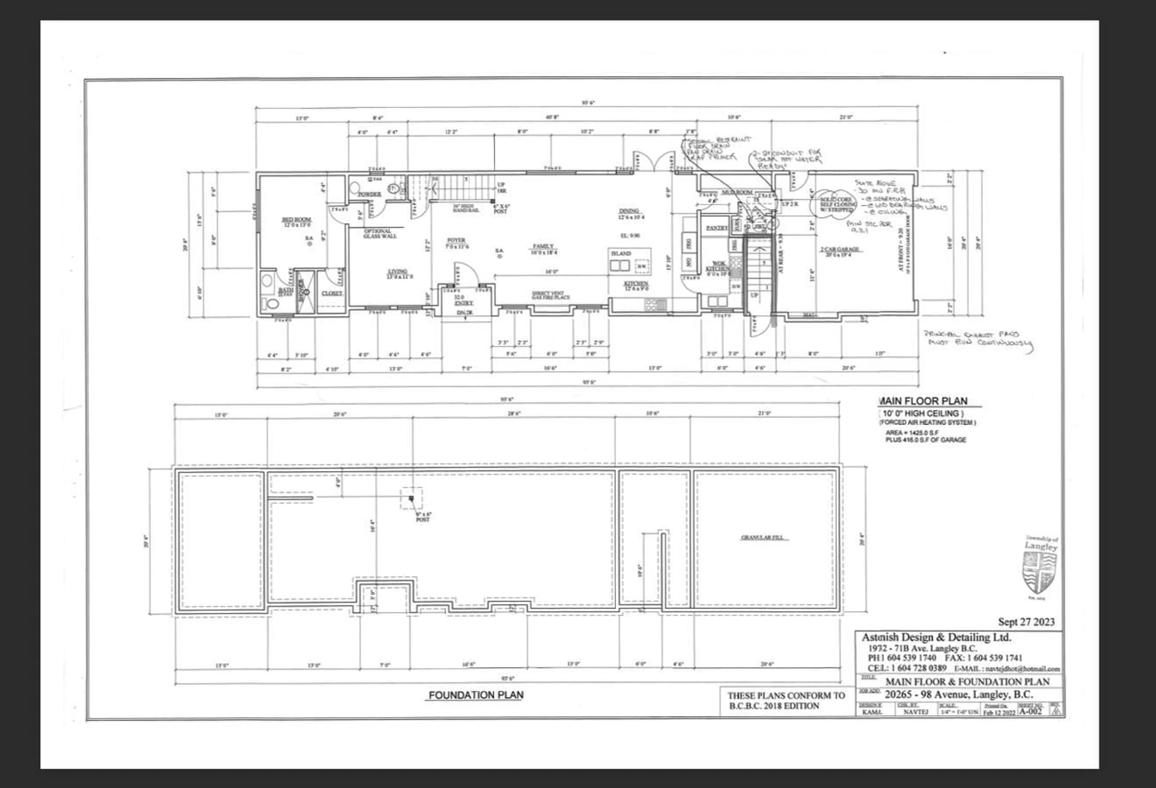 Floor plan for 20265 98, Langley British Columbia V1M3E4