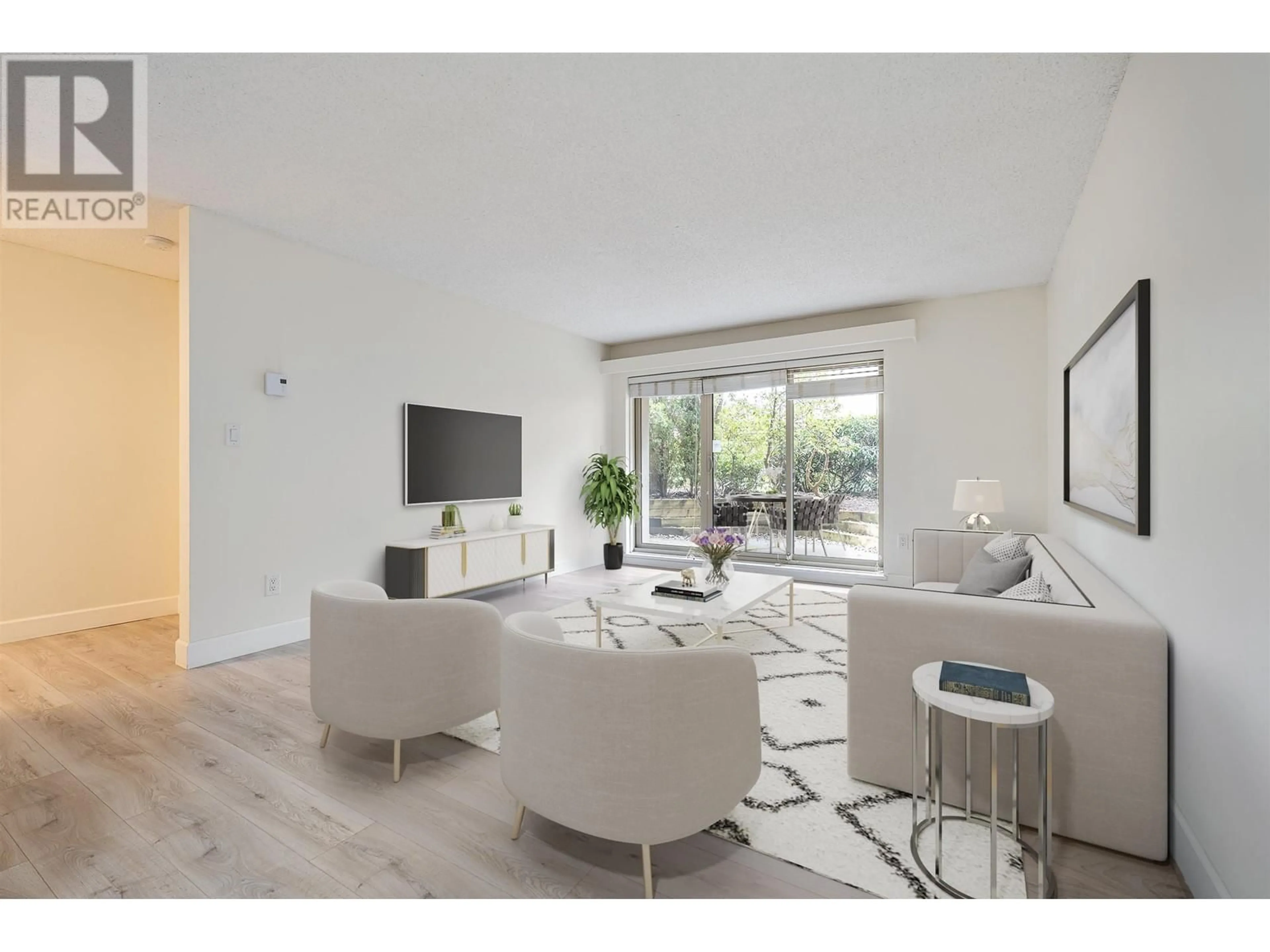 Living room with furniture, unknown for 102 - 4373 HALIFAX STREET, Burnaby British Columbia V5C5Z2