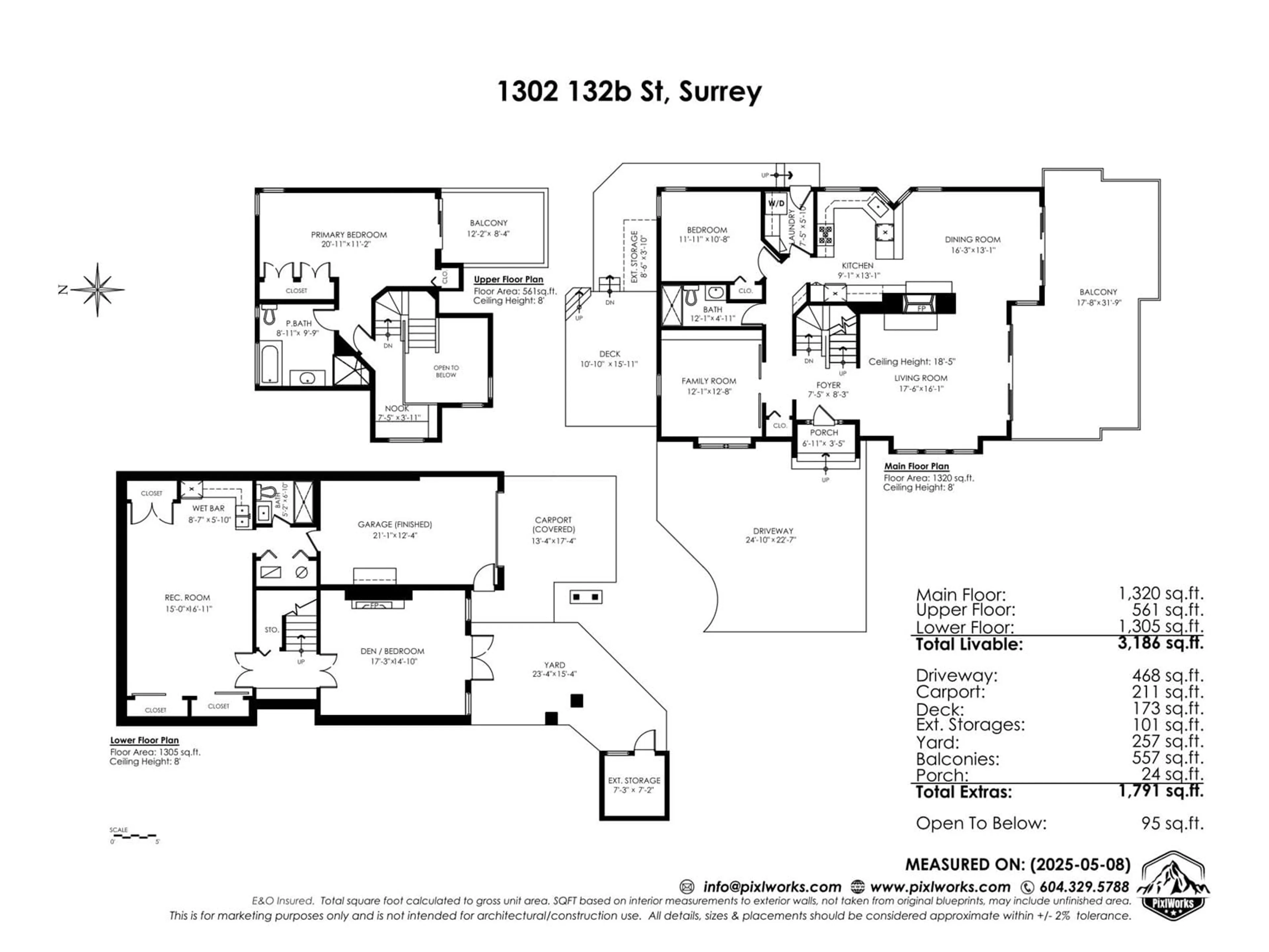 Floor plan for 1302 132B, Surrey British Columbia V4A4C3