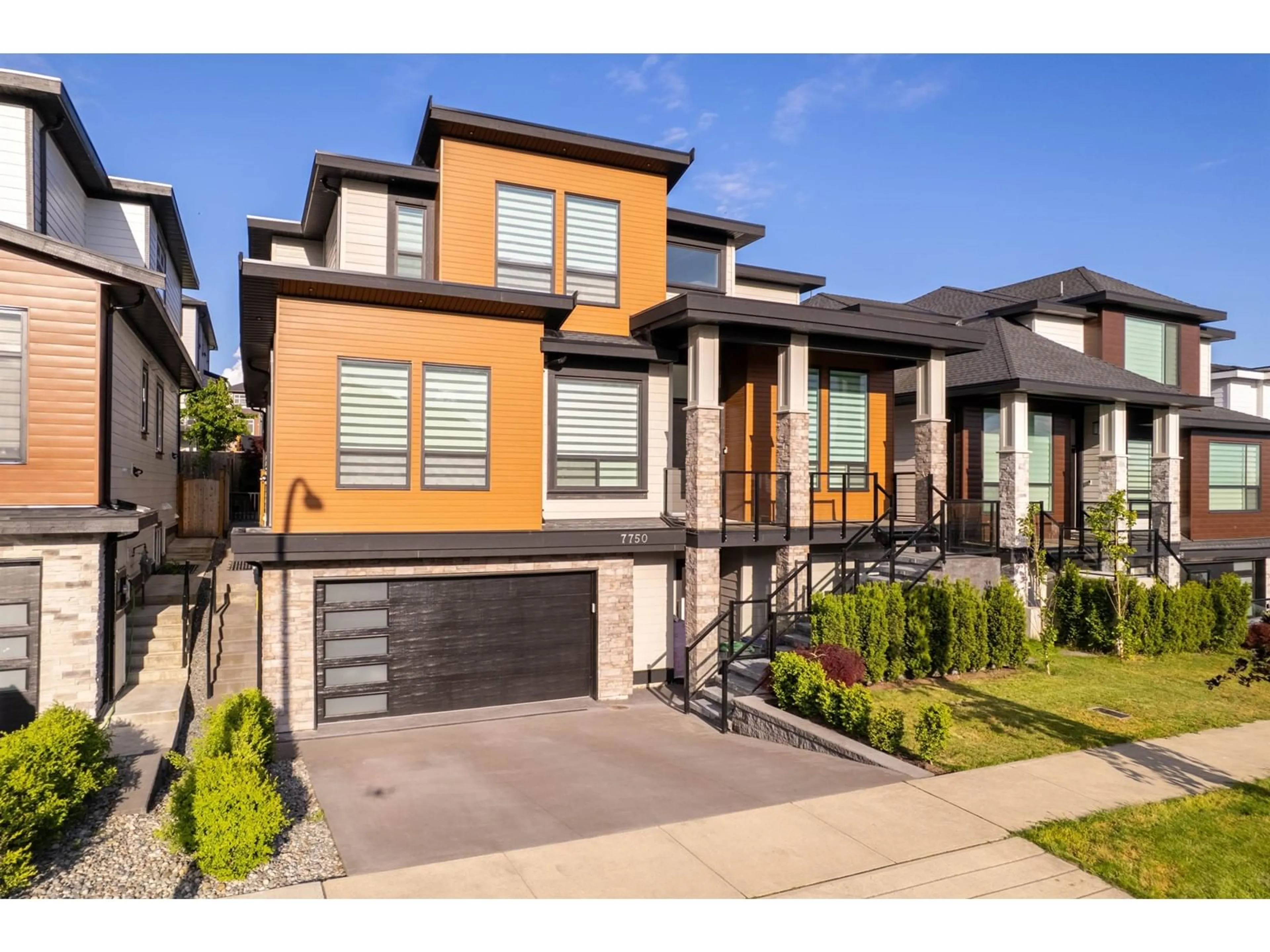 Home with brick exterior material, street for 7750 154A, Surrey British Columbia V3S1C2