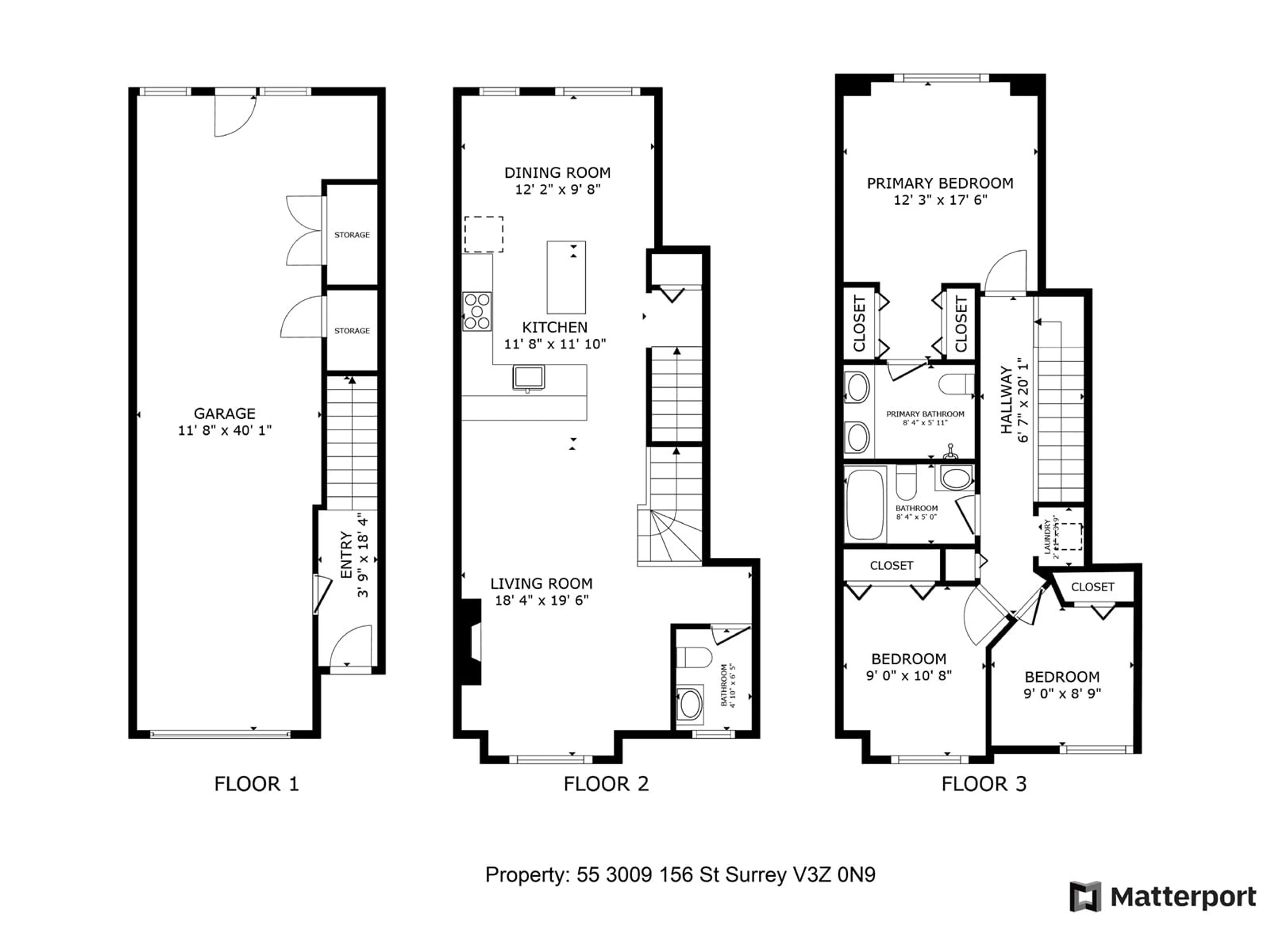 Floor plan for 55 - 3009 156, Surrey British Columbia V3S0N9