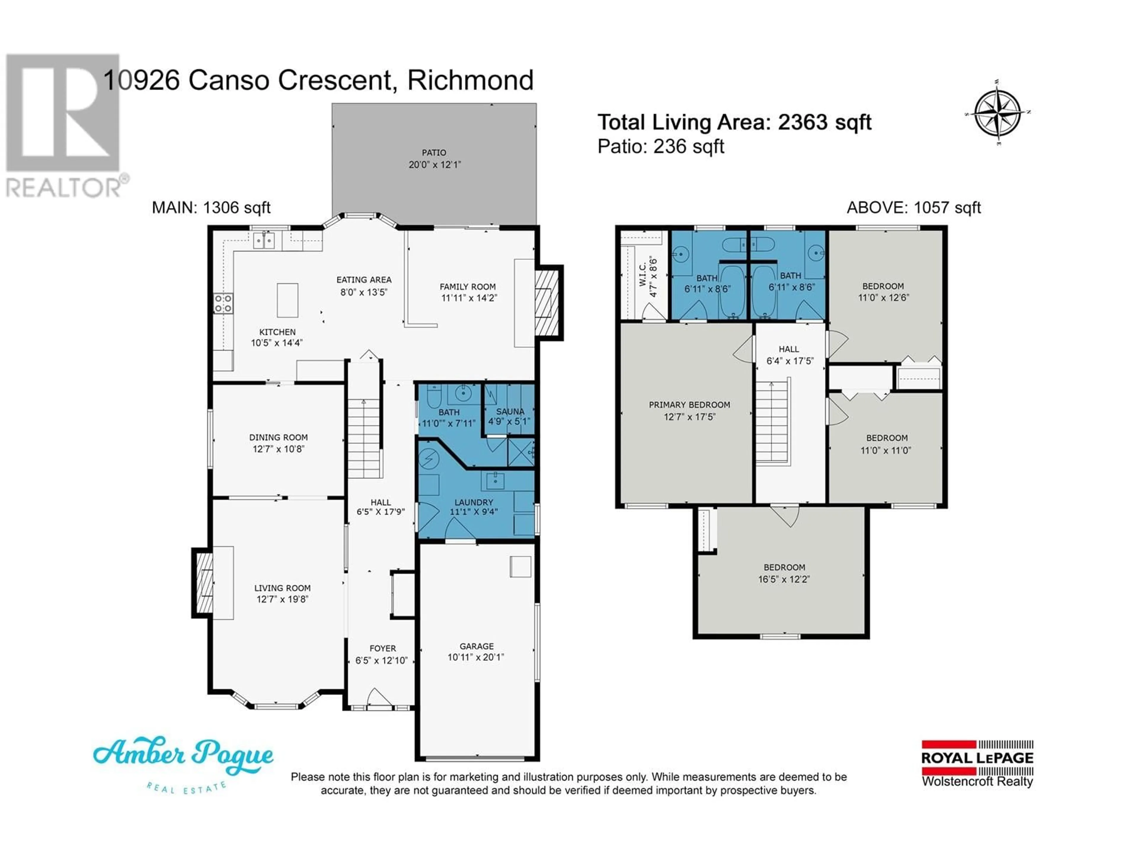 Floor plan for 10926 CANSO CRESCENT, Richmond British Columbia V7E5B9