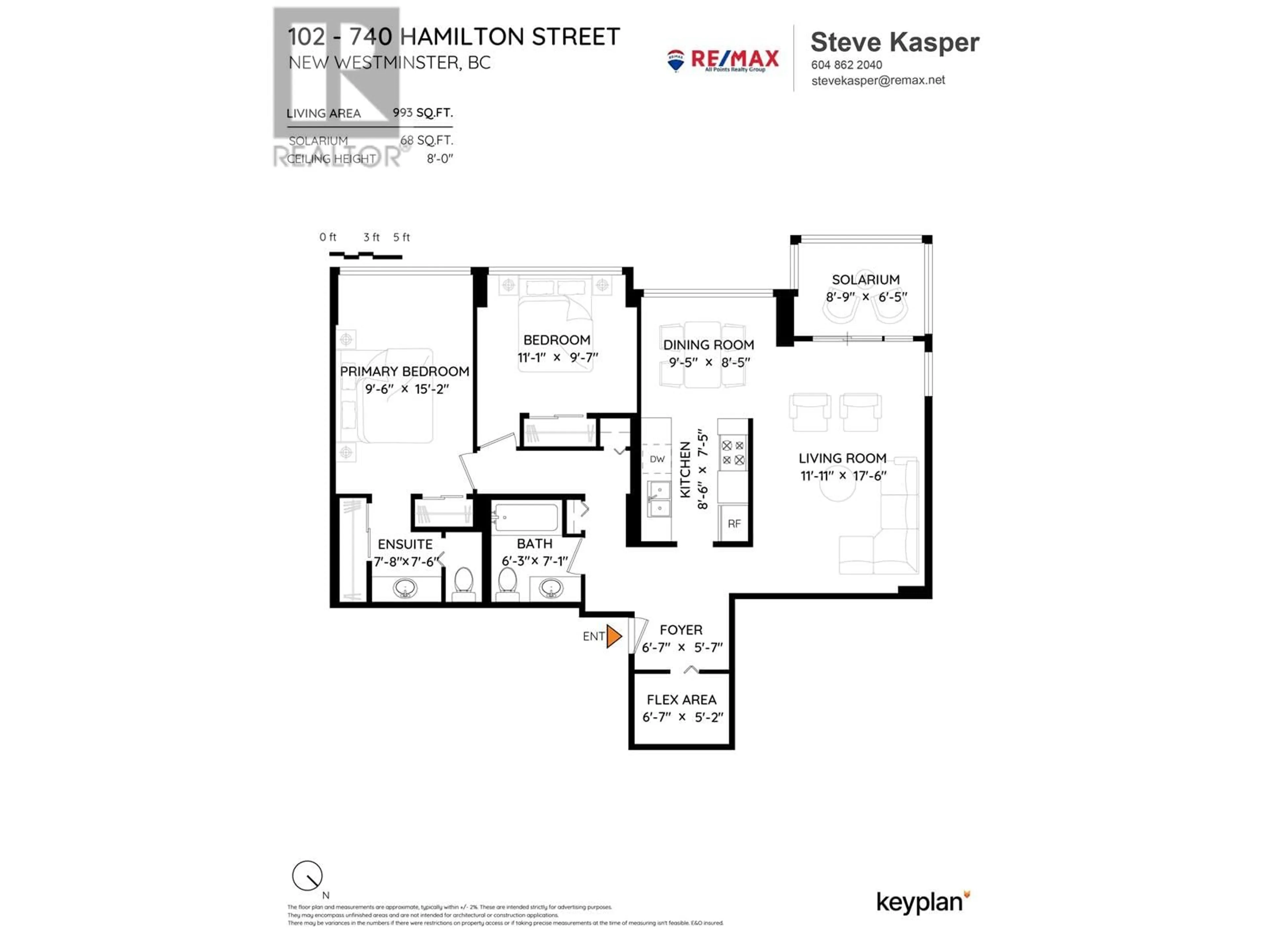 Floor plan for 102 - 740 HAMILTON STREET, New Westminster British Columbia V3M5T7