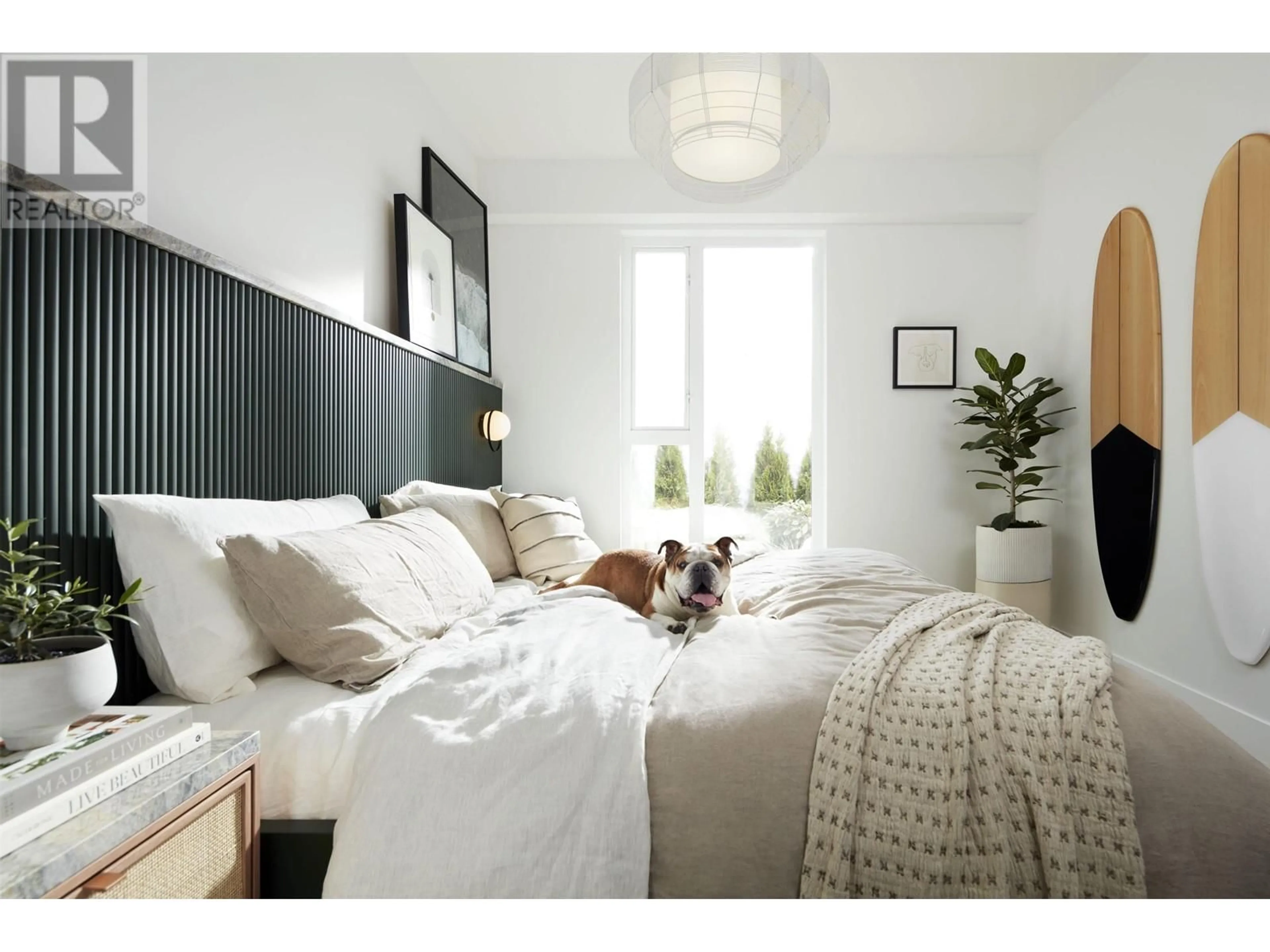 Bedroom with bed, wood/laminate floor for 507 - 3075 MURRAY STREET, Port Moody British Columbia V3H2C5